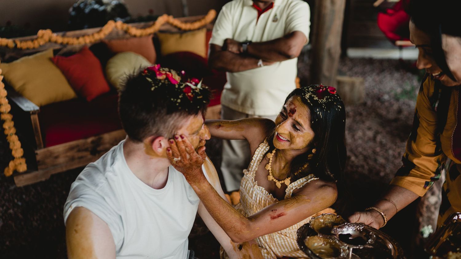 Haldi Ceremony, Pithi , Haldi , Destination Hindu wedding with David Jesse Photo, wedding photographer