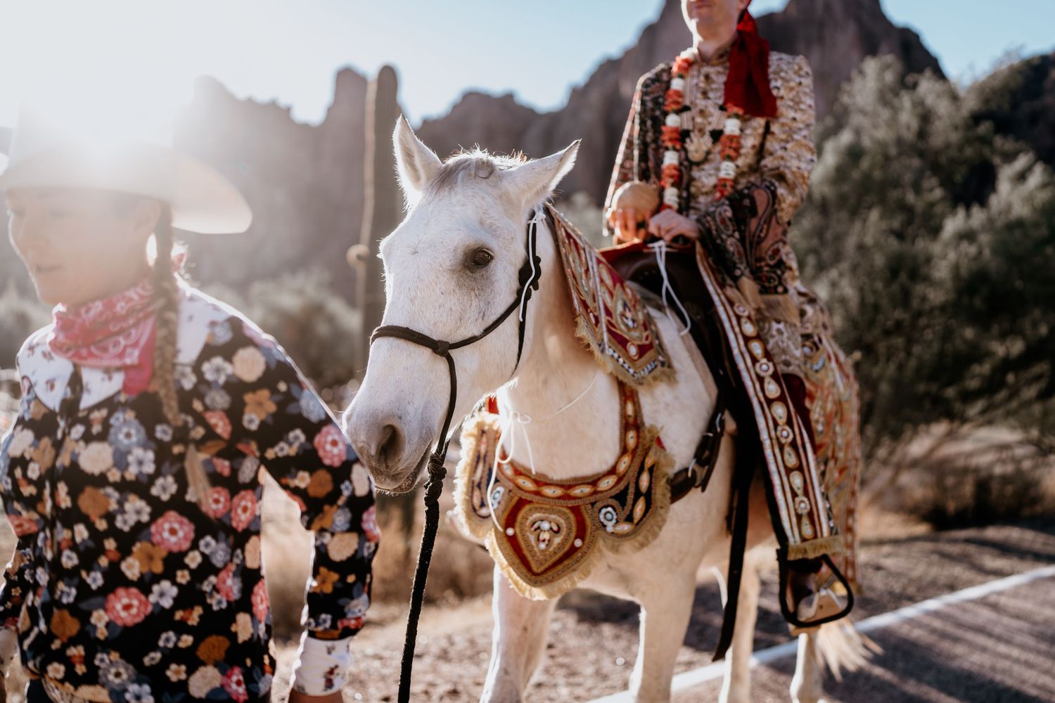 Hindu wedding, Saguaro lake guest ranch, Baraat David Jesse photography