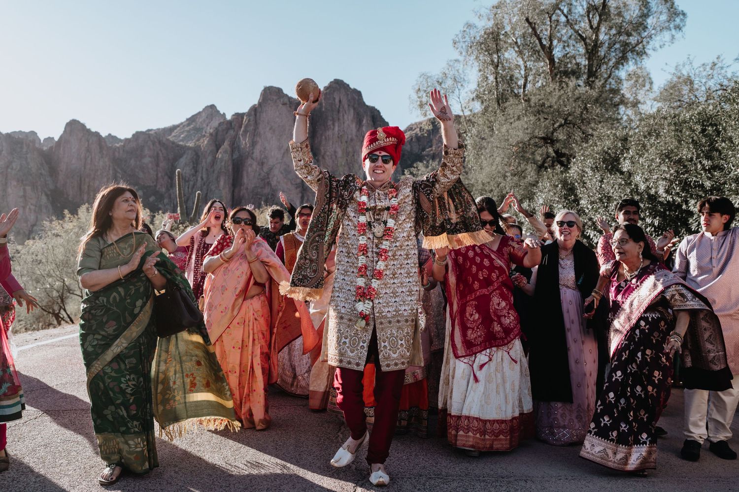 Destination Hindu wedding, the Baraat or Vara Yatra Ceremony, David Jesse photo wedding photographer