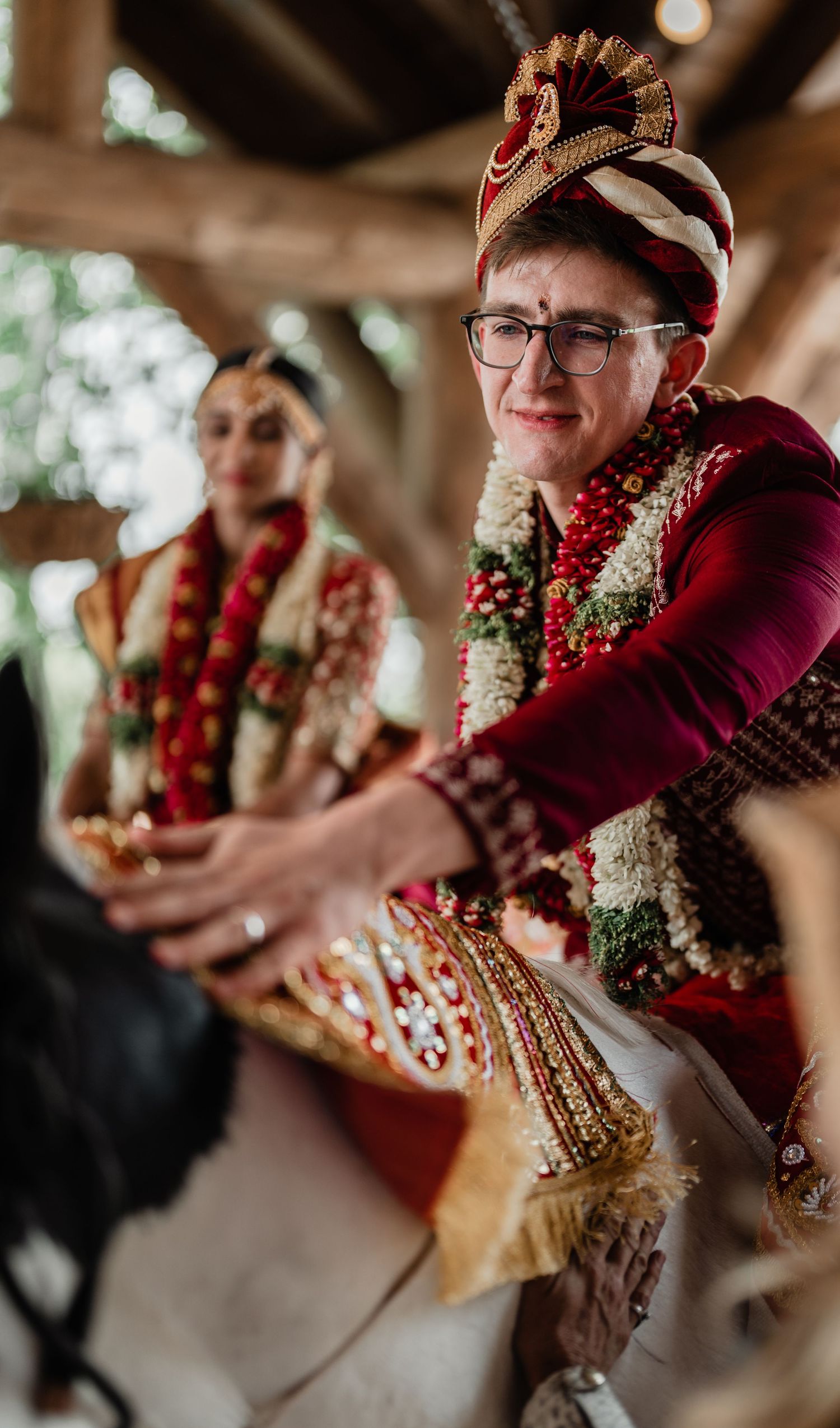 Destination Hindu wedding, Vidaai or Bidaai recessional with David Jesse photo, wedding photographer