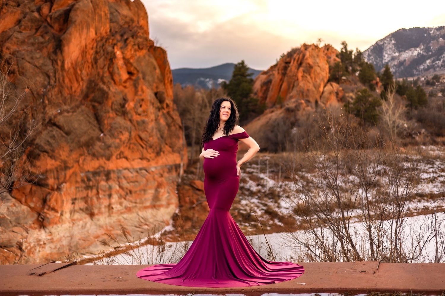 burgundy maternity dresses for photoshoot Maternity Dress For Photo shoot