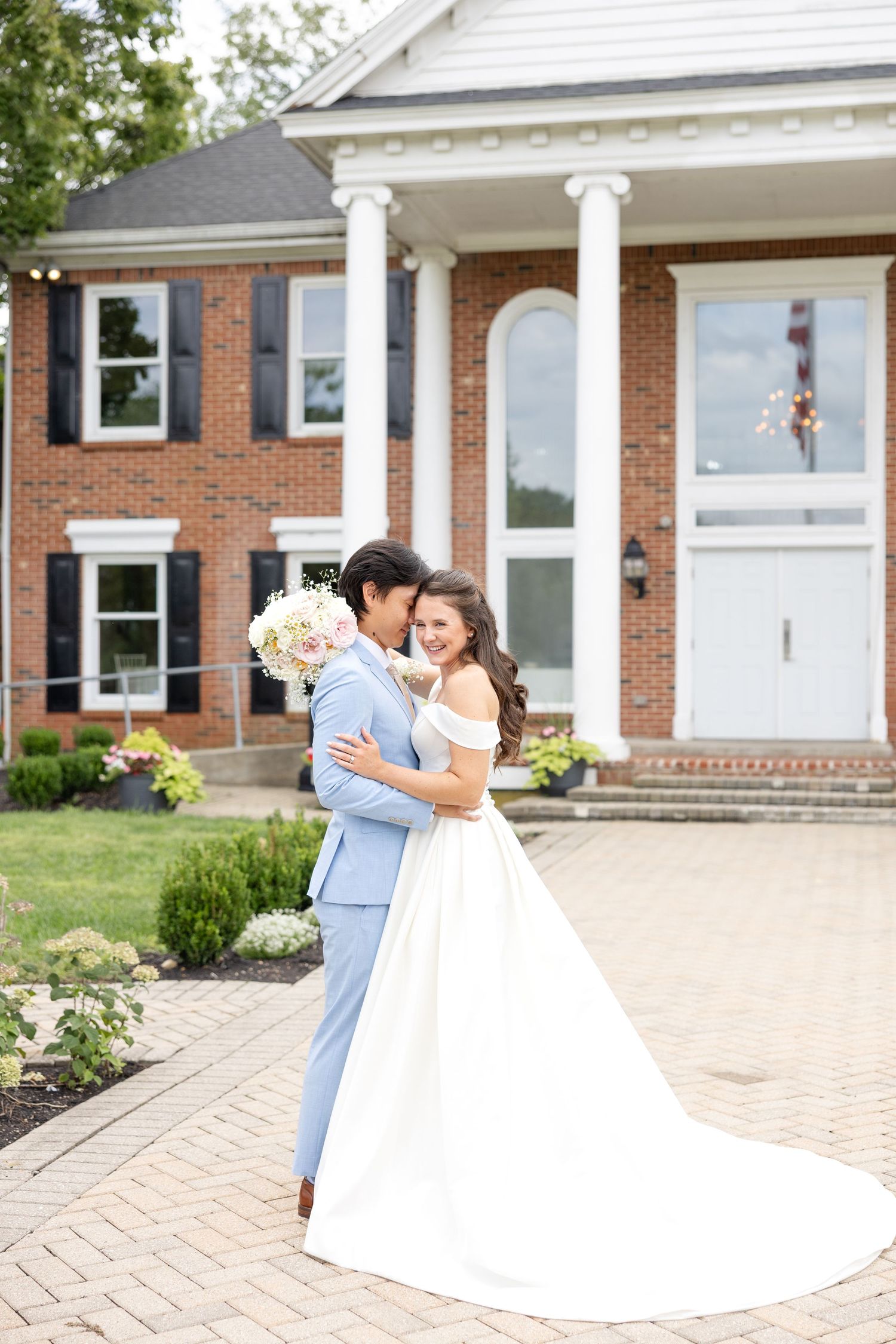 Bride and groom portraits at The Estate at Sunset Farm in Bellbrook, Ohio.