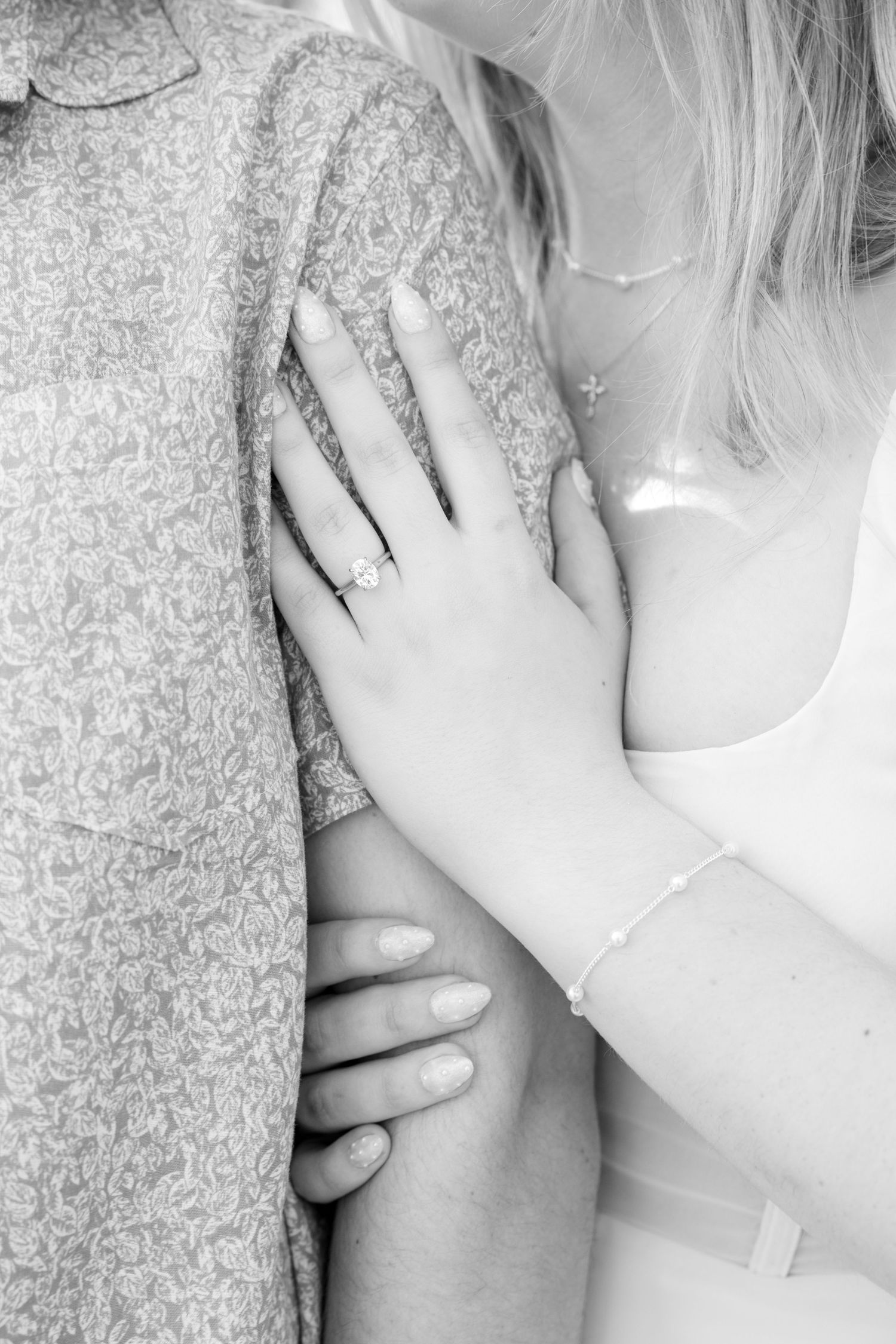Cincinnati engagement session at Ault Park with light and airy style, capturing joyful, natural moments in a spring park setting