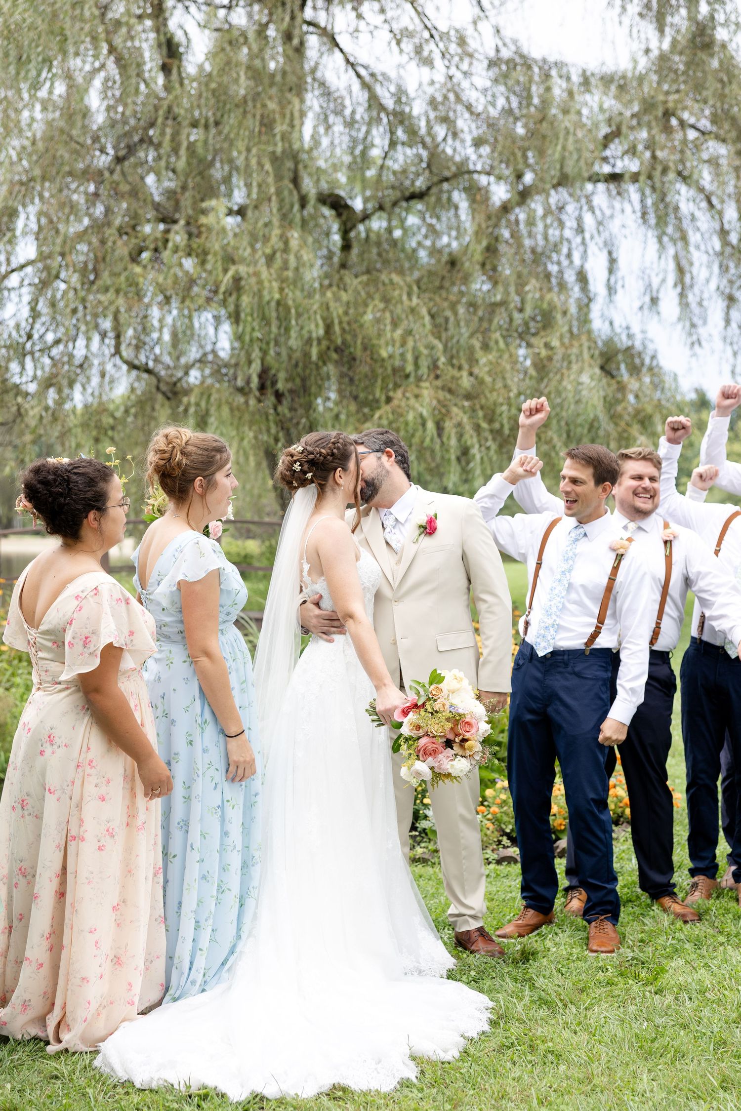 Romantic Meadow Ridge Events wedding in Windsor, Ohio photographed by Julia & Sean Photography, Northeast Ohio wedding photographers.