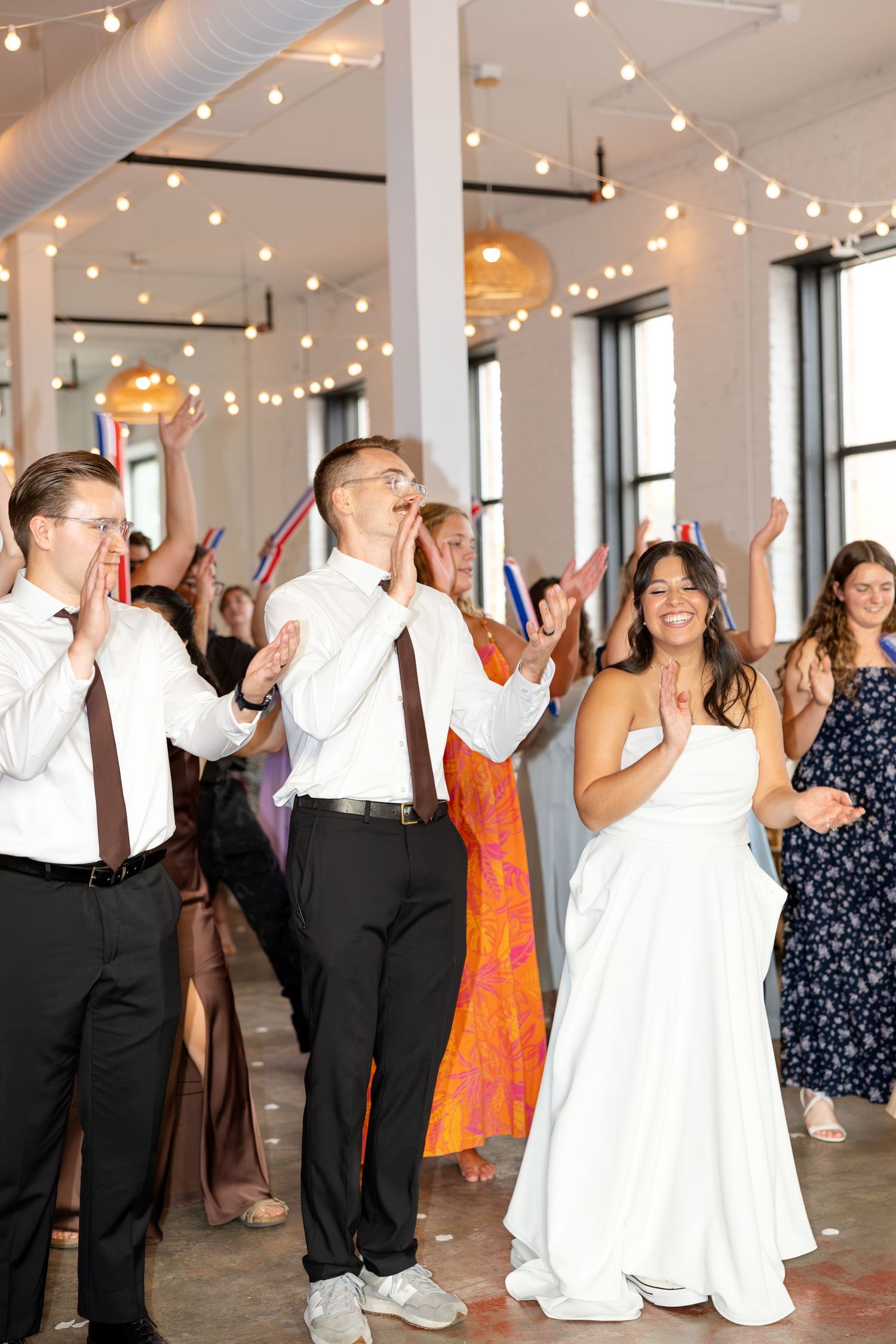 Wedding reception at Flat 51 in downtown Columbus, Ohio, featuring elegant reception details, heartfelt moments, and joyful celebration.