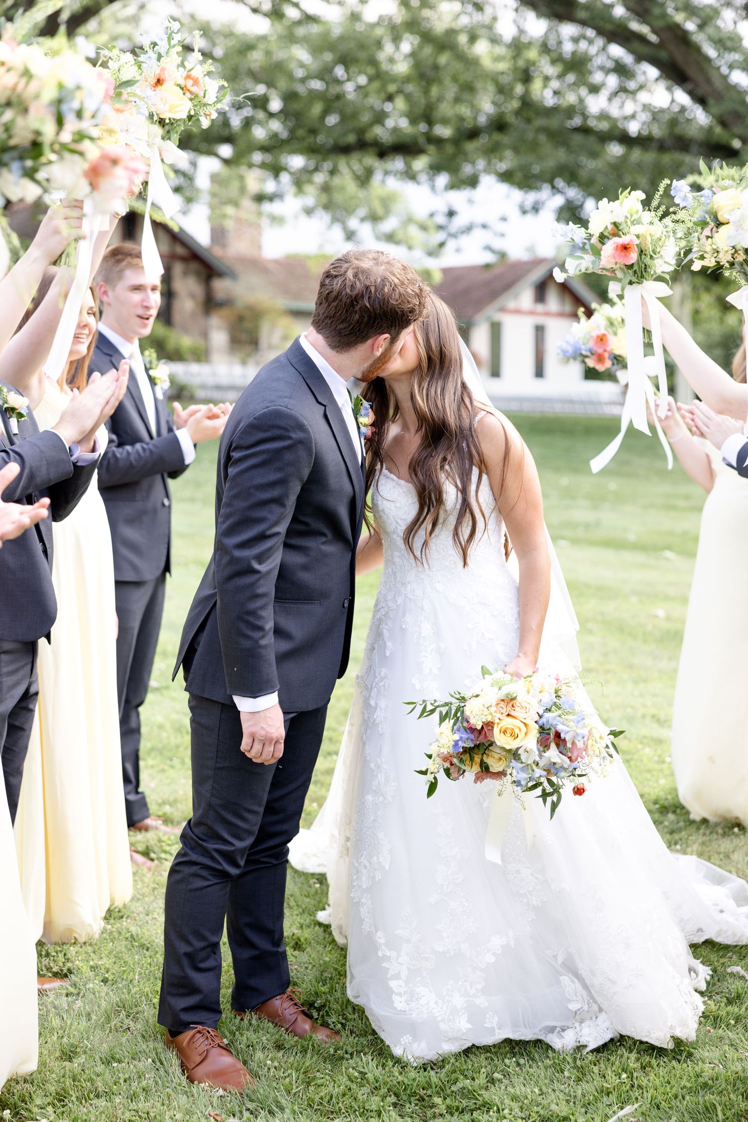 Elegant summer wedding at The Beverly Mansion in Marengo, Ohio captured by Dayton wedding photographers Julia & Sean Photography.