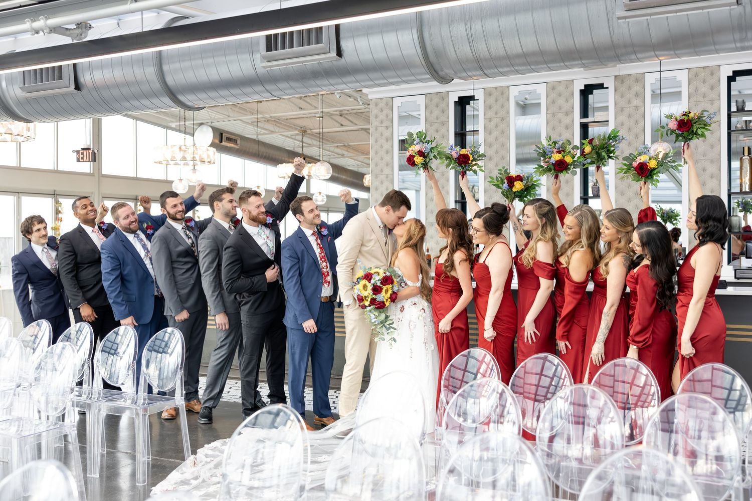 Timeless rooftop wedding at Revery in Columbus by Julia and Sean Photography, serving Dayton, Columbus & Cincinnati.