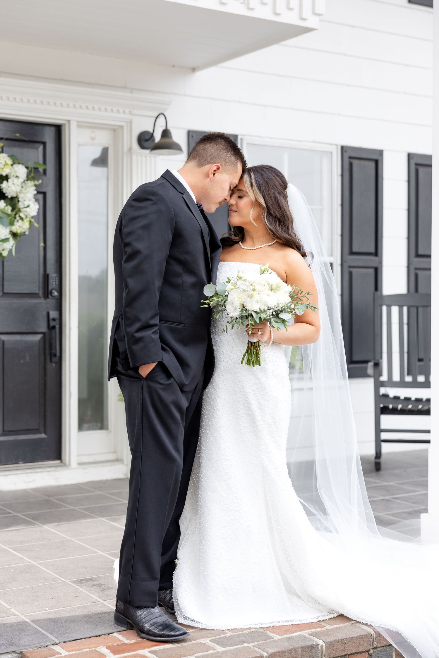 Elegant wedding at The Upton House in Guntersville, Alabama featuring a joyful bride and groom and timeless southern elegance.