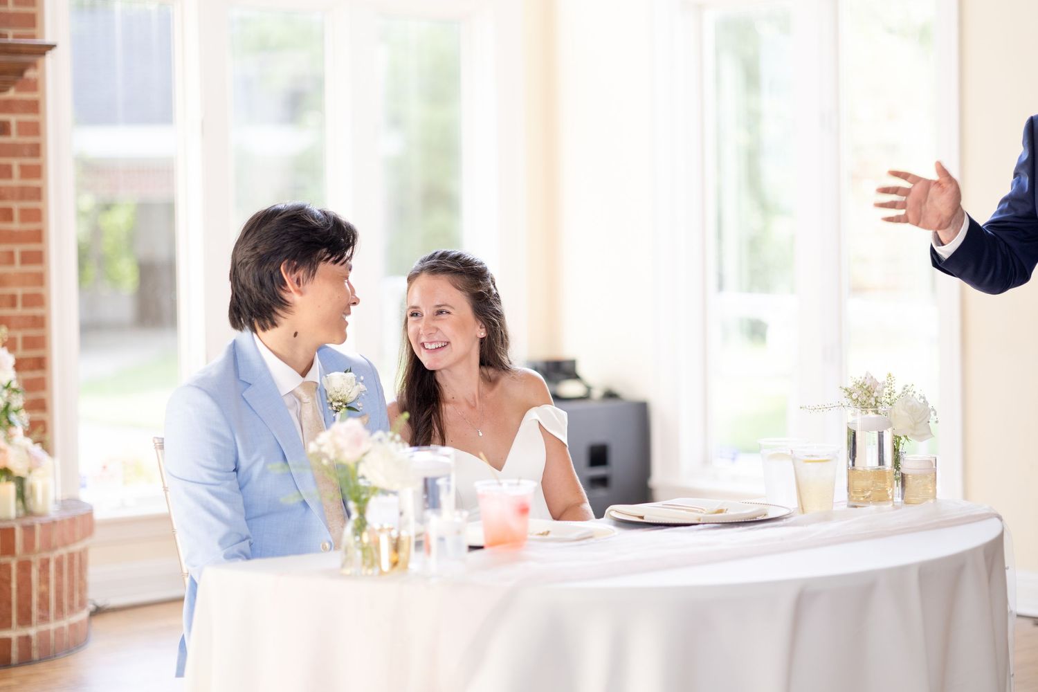 Joyful wedding reception and group dancing at The Estate at Sunset Farm in Bellbrook, Ohio, photographed by Julia and Sean Photography