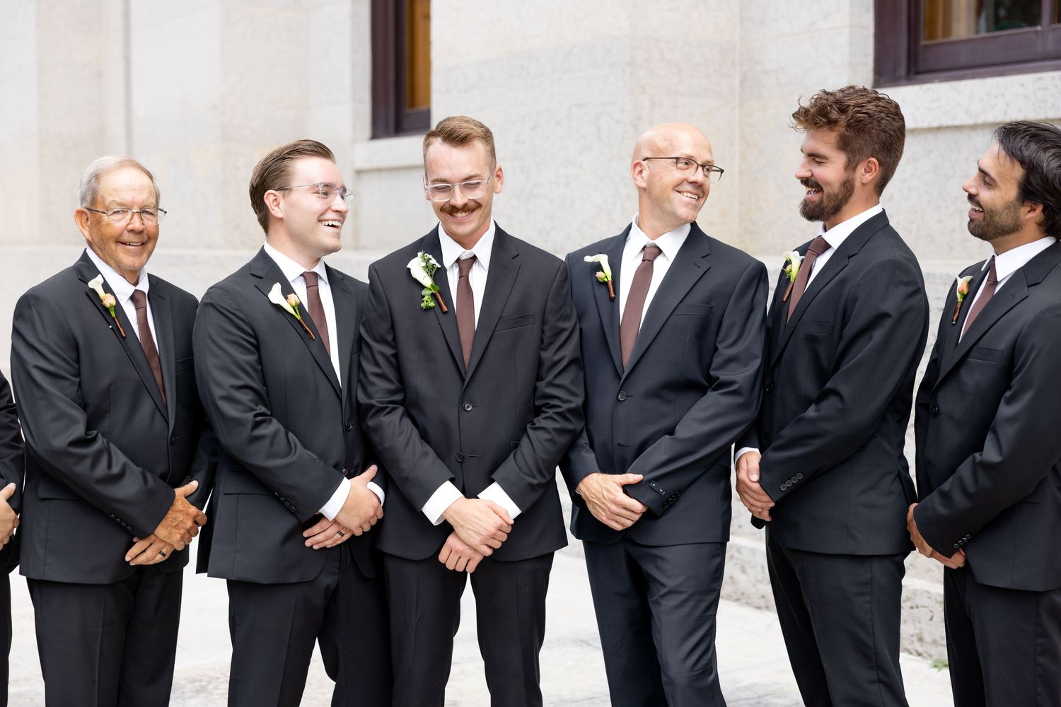 Elegant wedding portraits at Flat 51 in downtown Columbus, Ohio, photographed by Columbus wedding photographers Julia & Sean Photography.