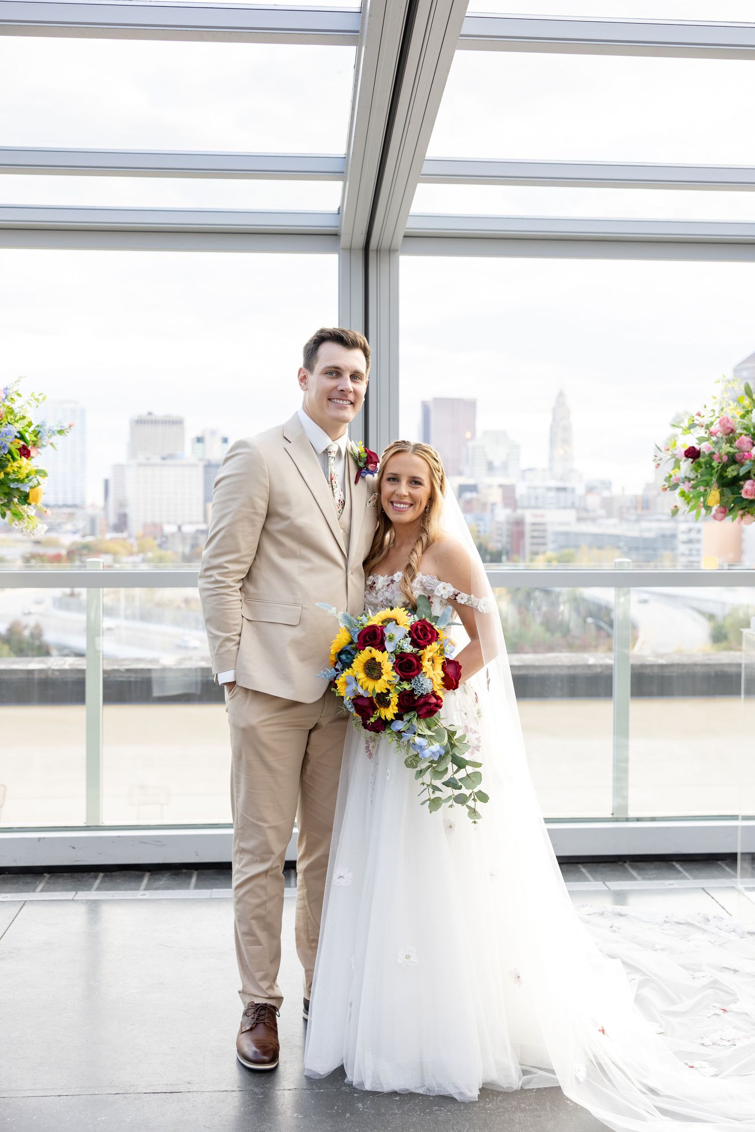 Timeless rooftop wedding at Revery in Columbus by Julia and Sean Photography, serving Dayton, Columbus & Cincinnati.
