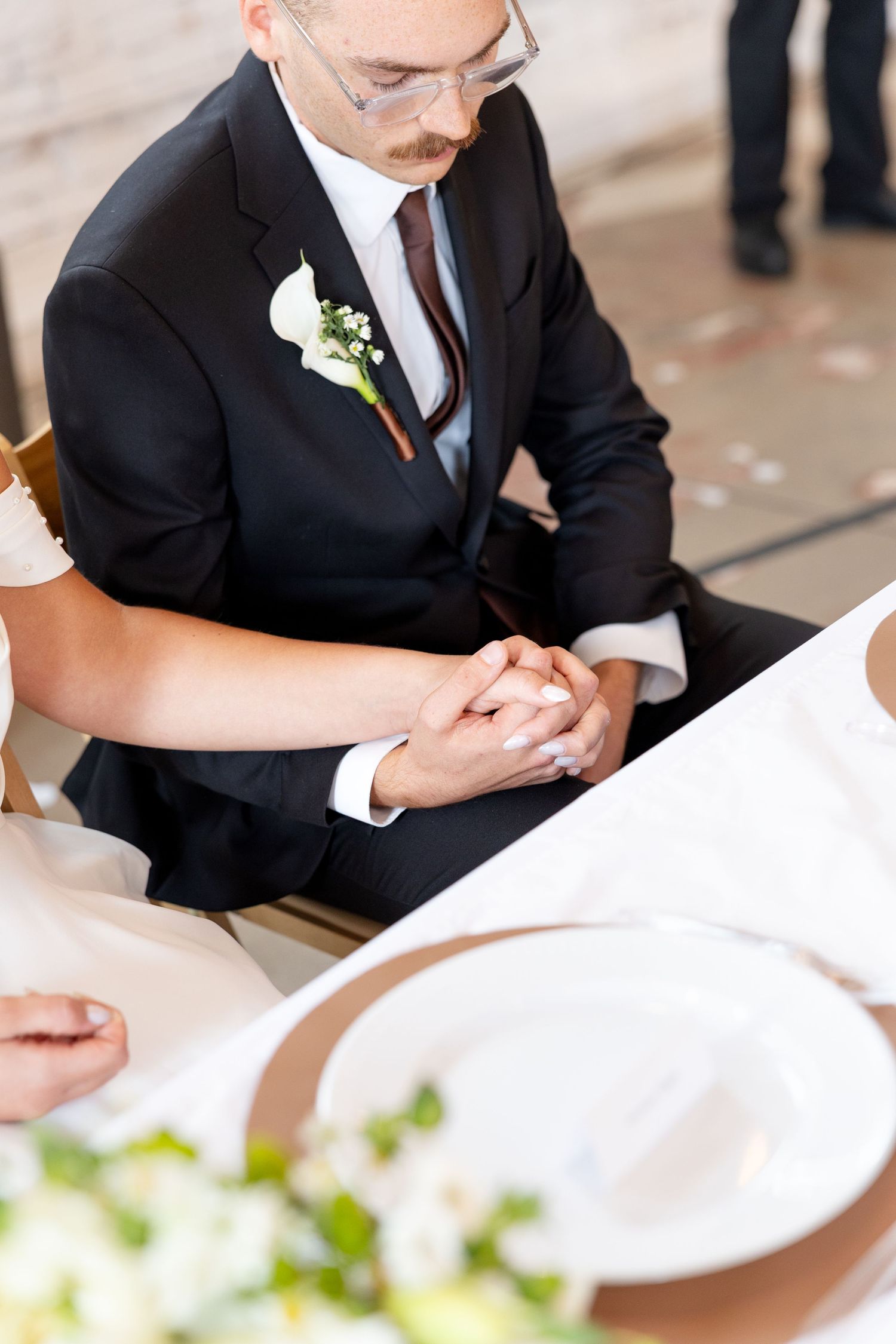 Wedding reception at Flat 51 in downtown Columbus, Ohio, featuring elegant reception details, heartfelt moments, and joyful celebration.