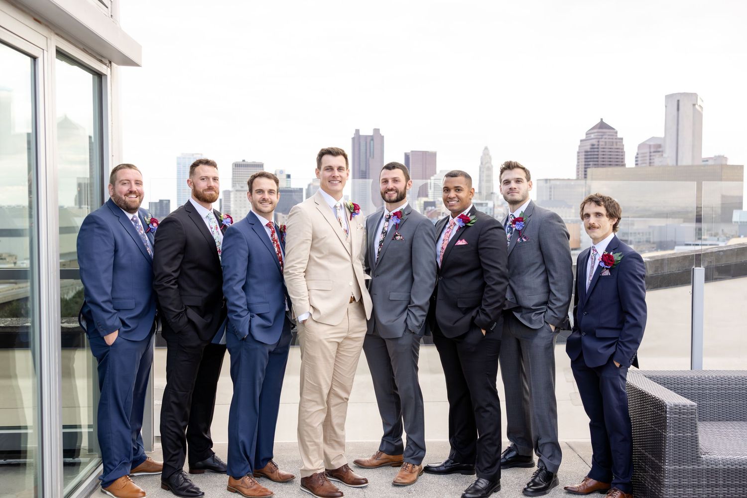 Timeless rooftop wedding at Revery in Columbus by Julia and Sean Photography, serving Dayton, Columbus & Cincinnati.