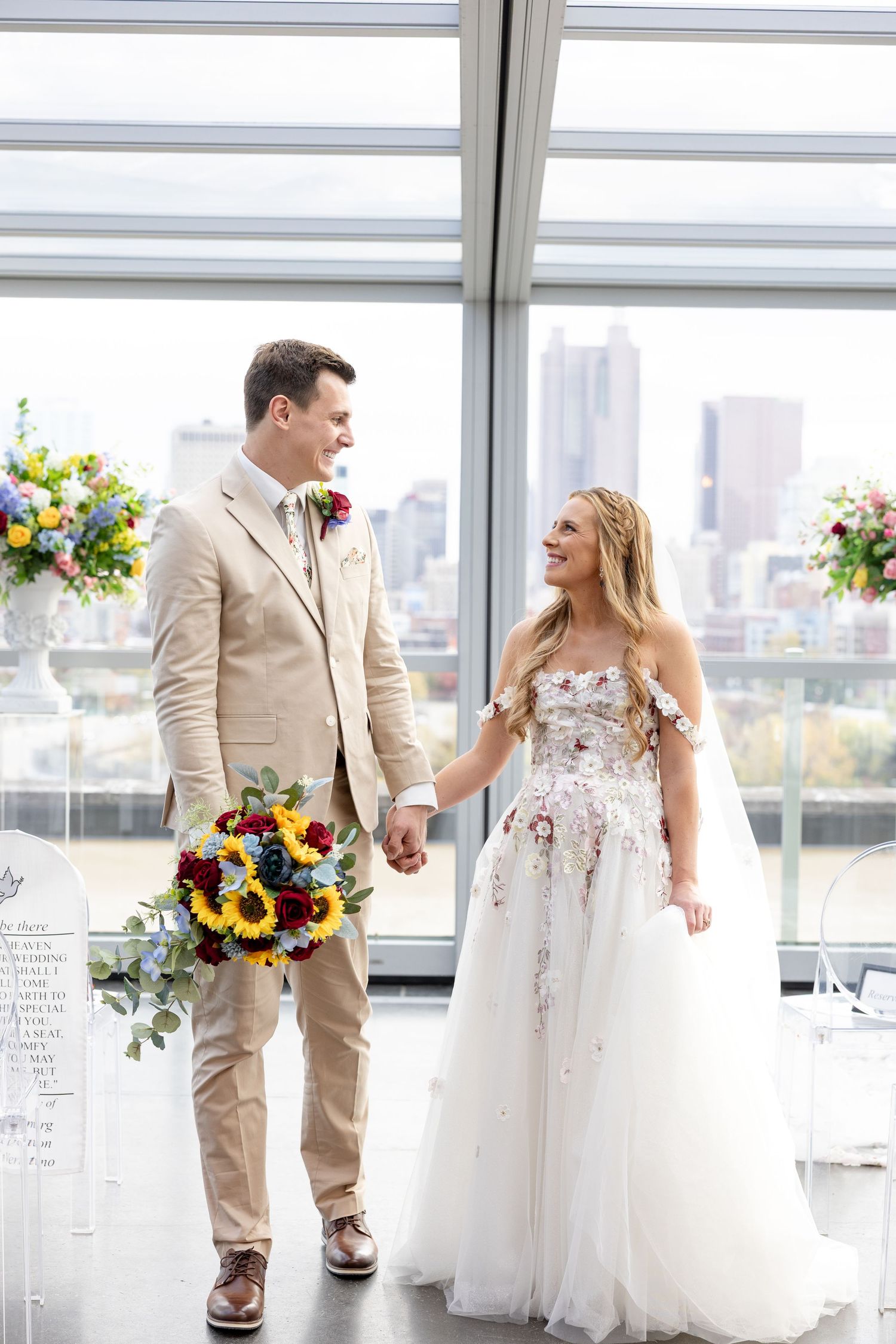Timeless rooftop wedding at Revery in Columbus by Julia and Sean Photography, serving Dayton, Columbus & Cincinnati.