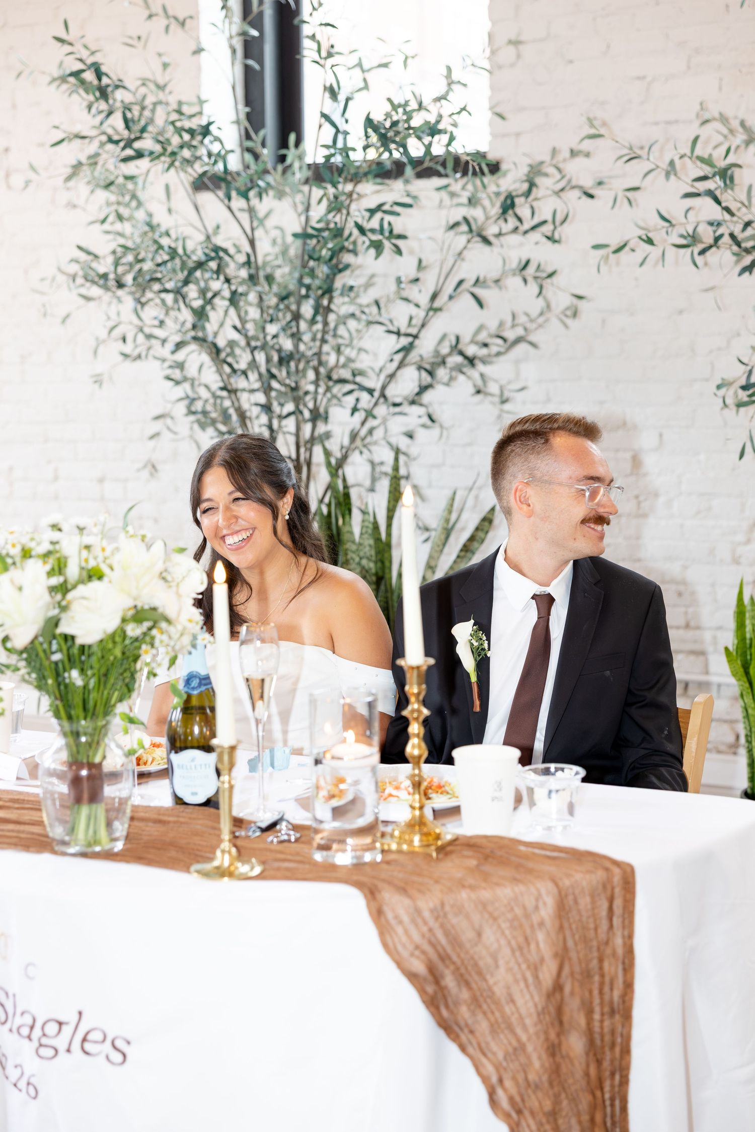 Wedding reception at Flat 51 in downtown Columbus, Ohio, featuring elegant reception details, heartfelt moments, and joyful celebration.