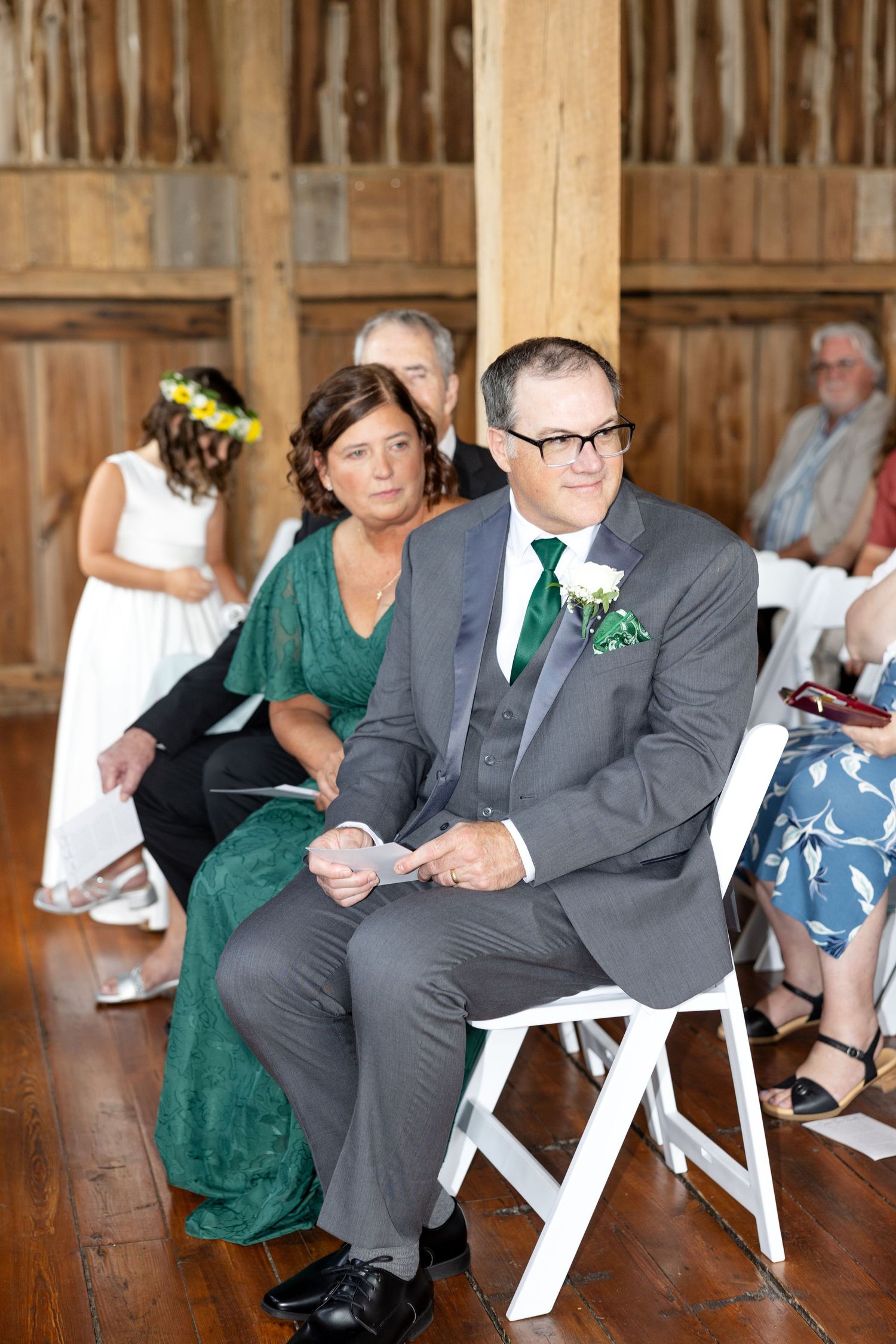 Timeless wedding photography at The Bicentennial Barn in Dayton, Ohio, featuring a joyful Cedarville University couple on their wedding day.