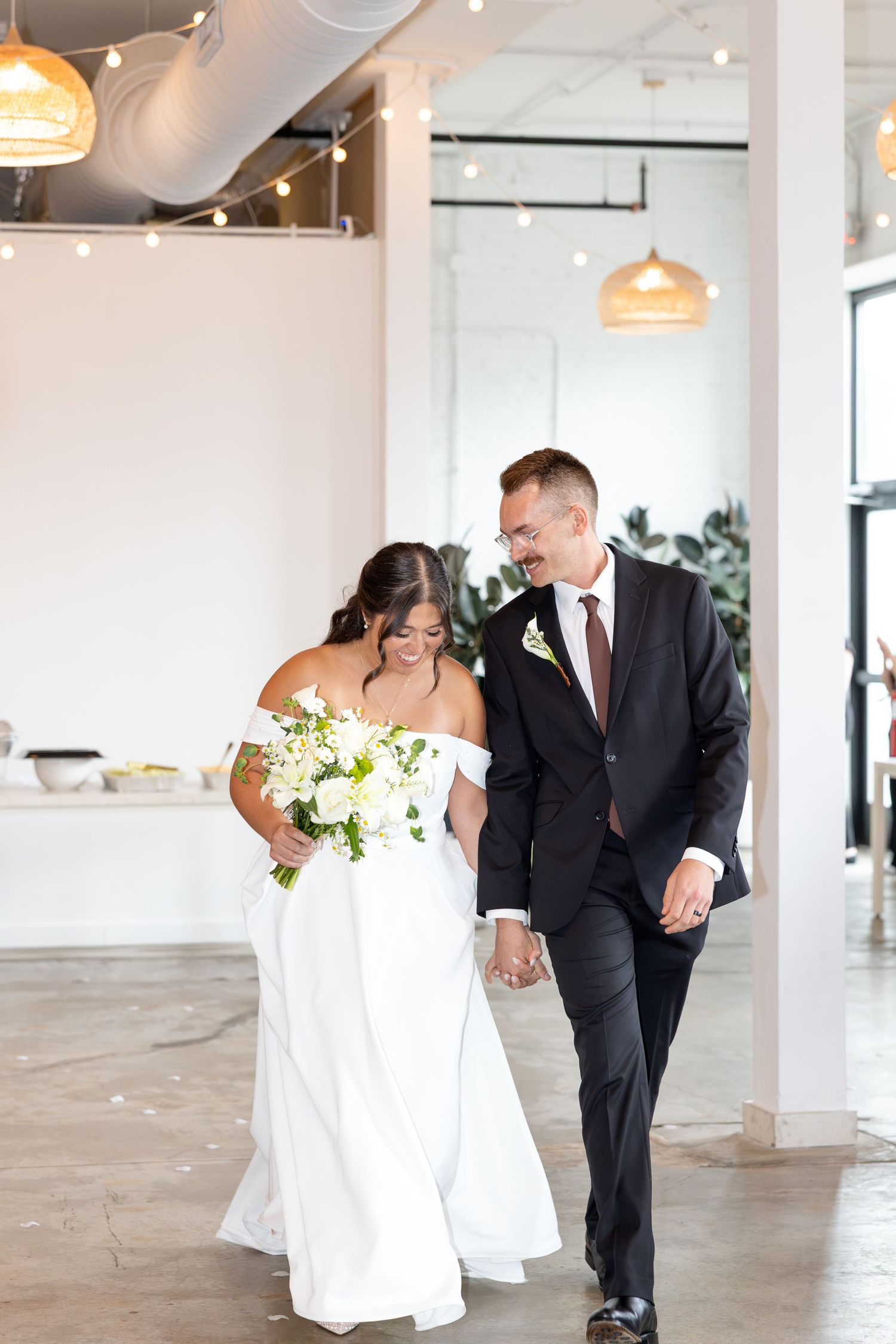 Wedding reception at Flat 51 in downtown Columbus, Ohio, featuring elegant reception details, heartfelt moments, and joyful celebration.