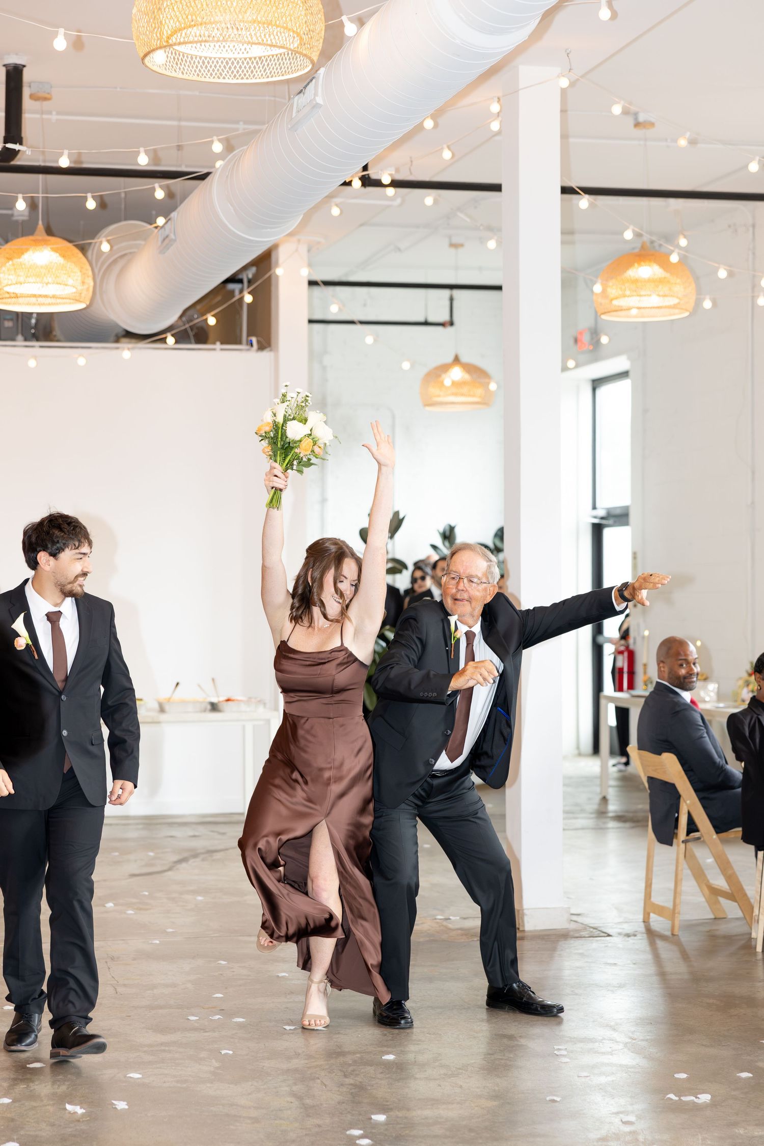 Wedding reception at Flat 51 in downtown Columbus, Ohio, featuring elegant reception details, heartfelt moments, and joyful celebration.