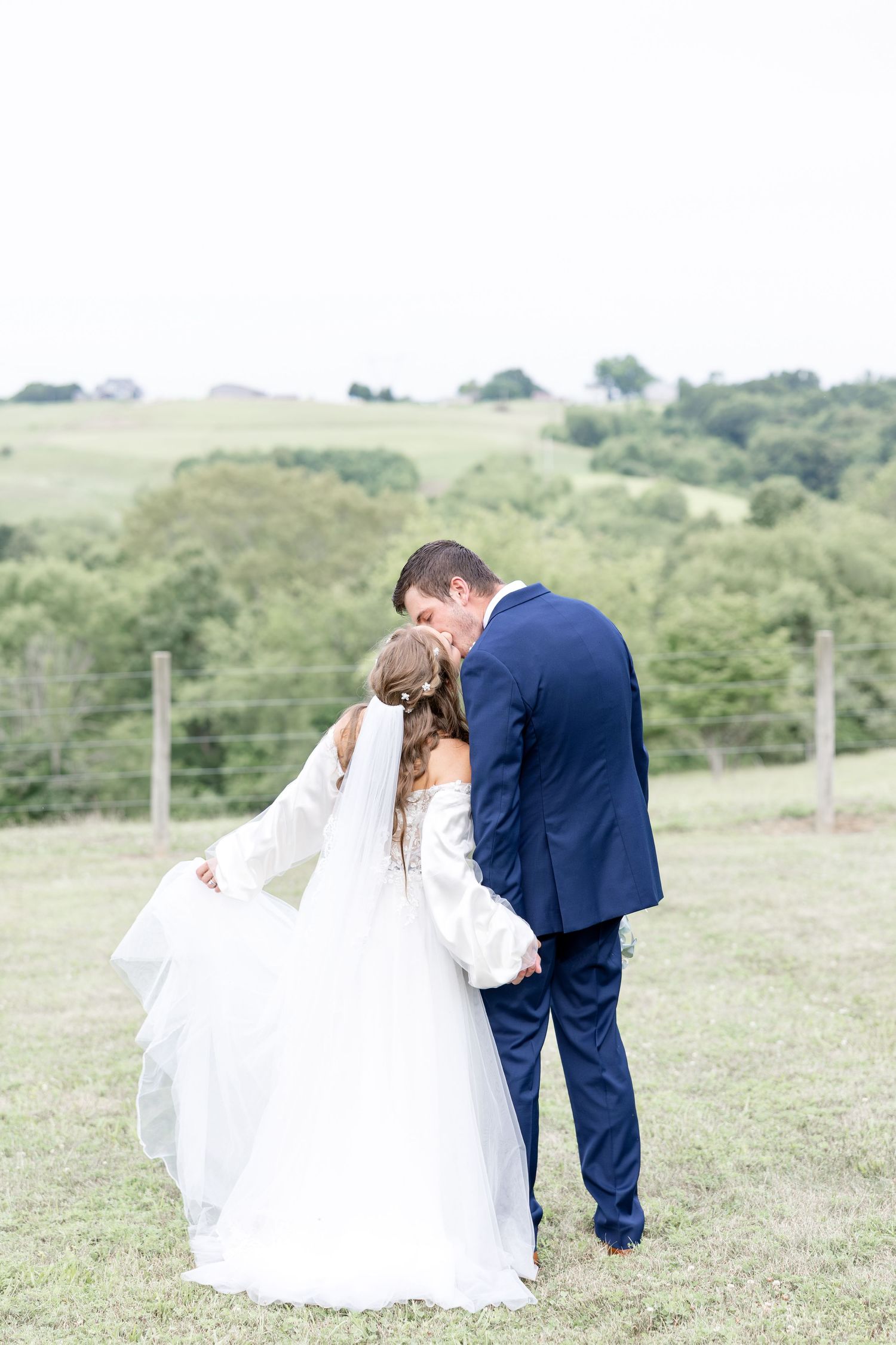 Romantic summer wedding in Northeast Ohio at Heartland on Heritage by Julia and Sean Photography, husband-and-wife wedding photographers.