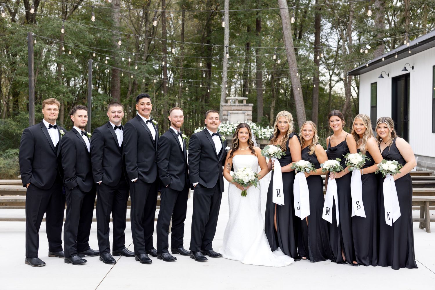 Elegant wedding at The Upton House in Guntersville, Alabama featuring a joyful bride and groom and timeless southern elegance.