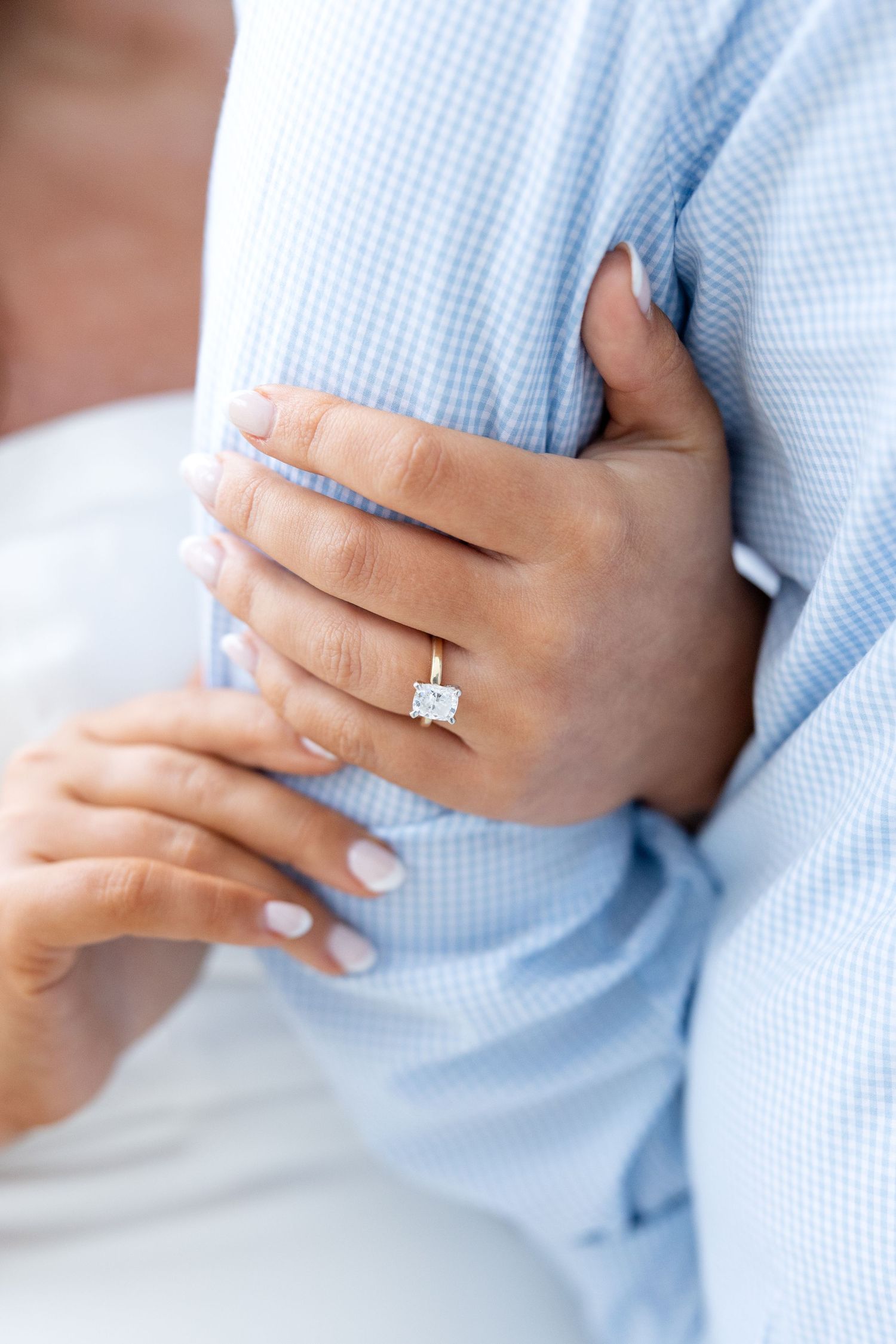 Downtown Huntsville engagement session at First National Bank and Big Spring Park by Julia and Sean Photography, capturing joyful moments.