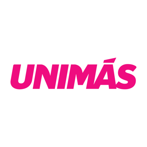 Hot pink UNIMAS text logo in bold modern sans-serif font.