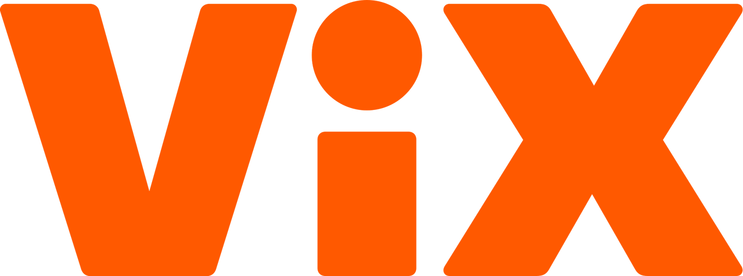 Simple orange VIX logo text in bold sans-serif typography.