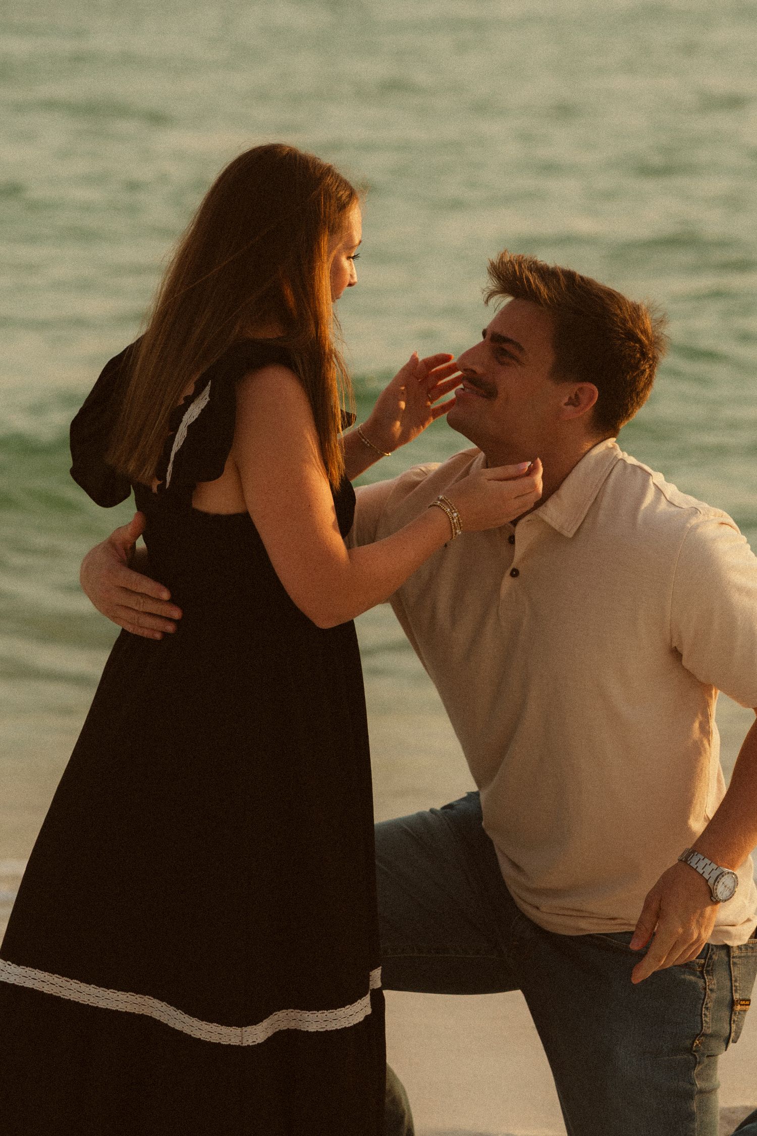 Fort Pickens Pensacola Photographer Florida Couples Proposal Cinematic Photographer on the Gulf Coast Moody Photos