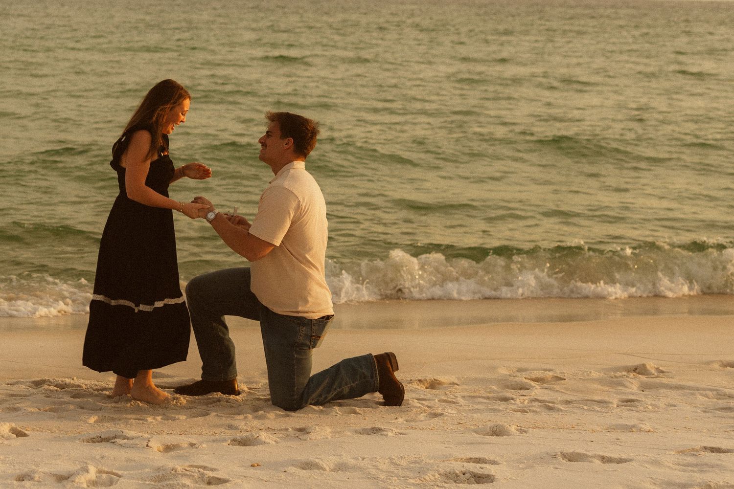 Fort Pickens Pensacola Photographer Florida Couples Proposal Cinematic Photographer on the Gulf Coast Moody Photos