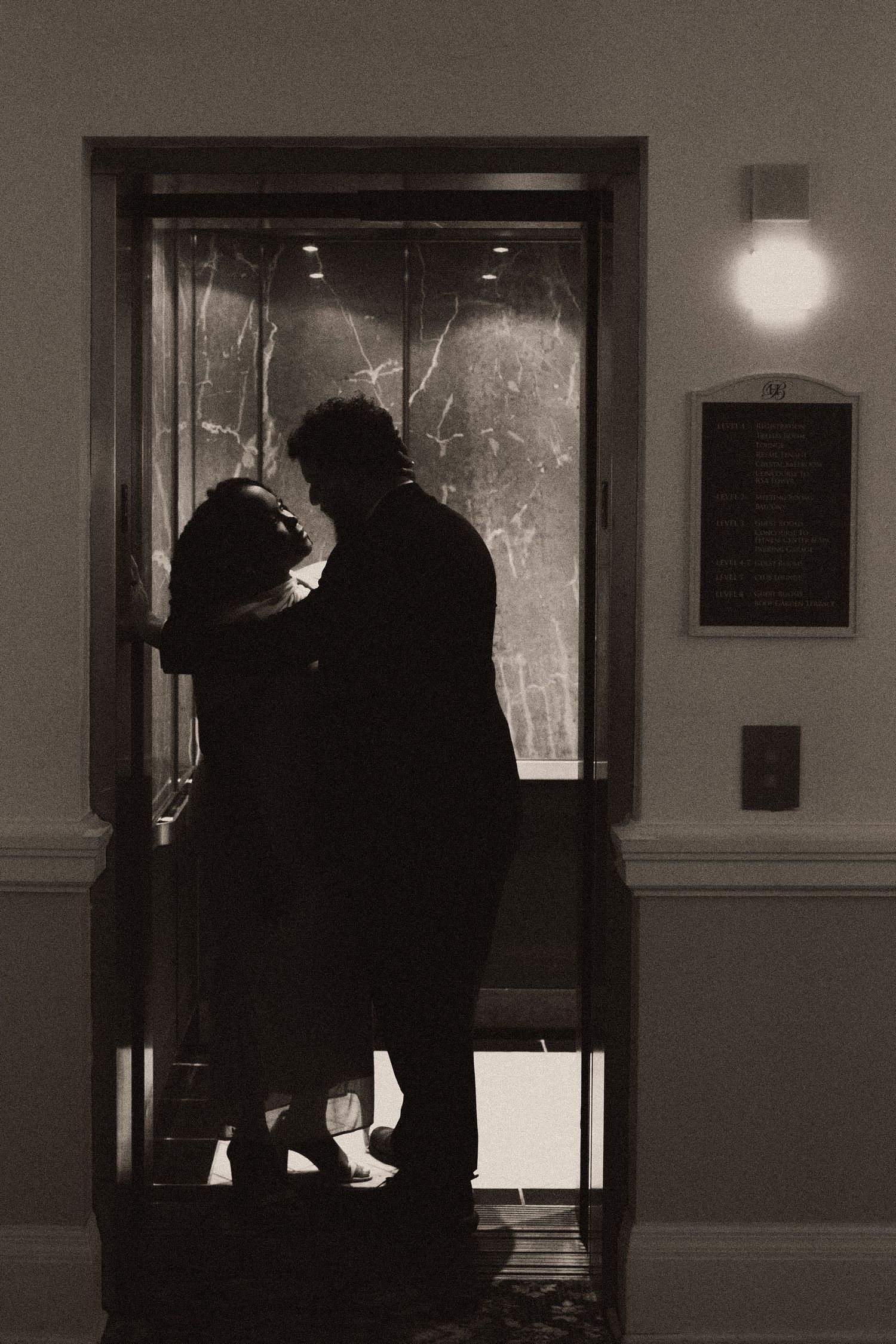 Moody couples photography at The Battle House Hotel in downtown Mobile Alabama