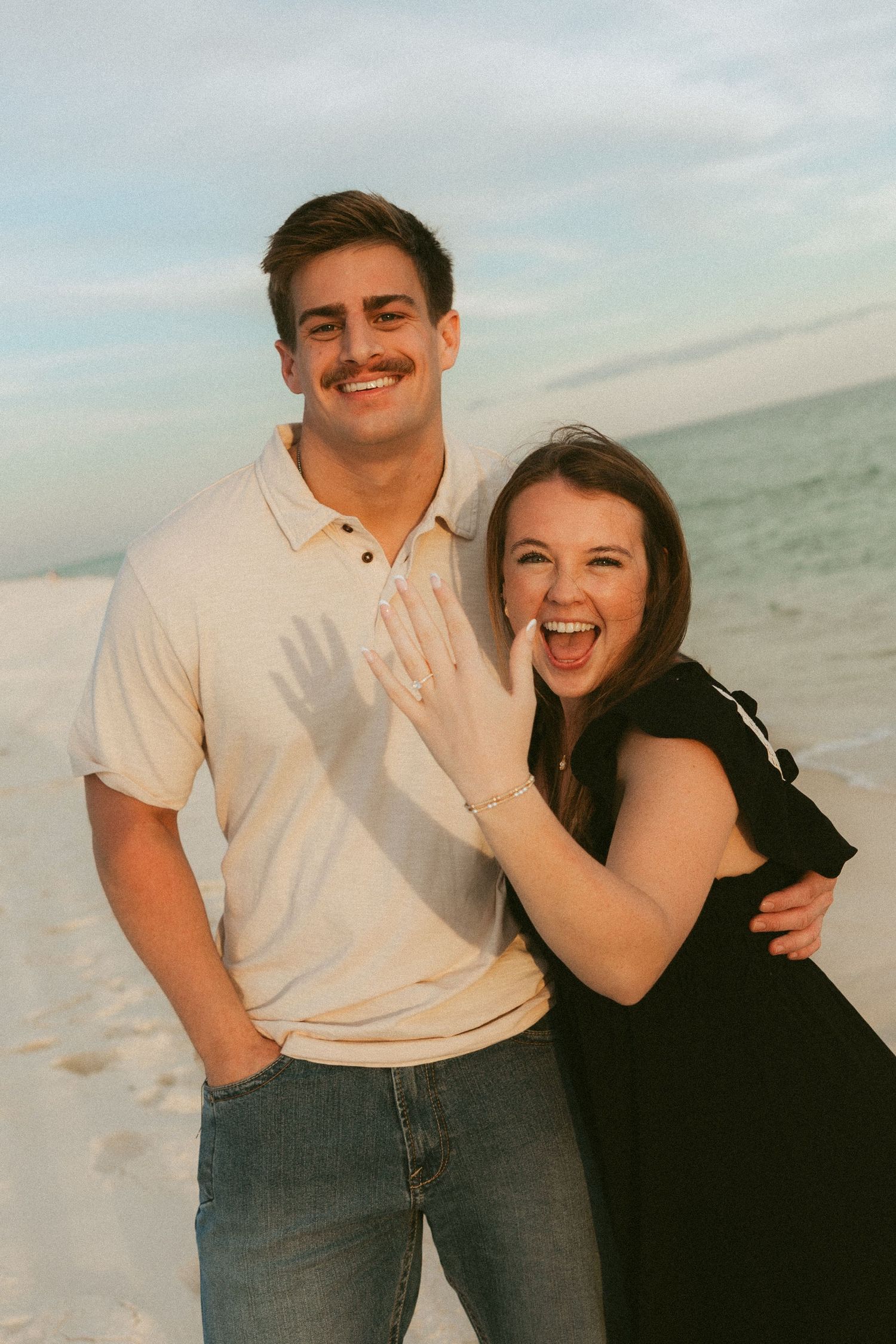 Fort Pickens Pensacola Photographer Florida Couples Proposal Cinematic Photographer on the Gulf Coast Moody Photos