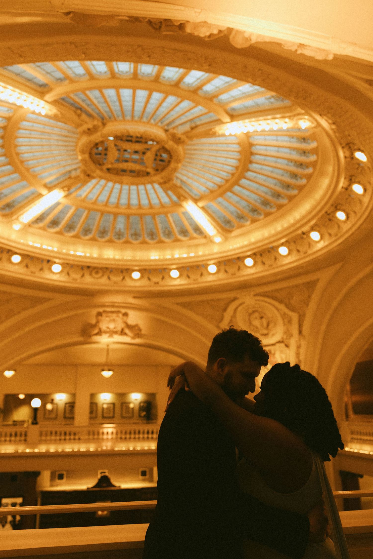 Moody couples photography at The Battle House Hotel in downtown Mobile Alabama