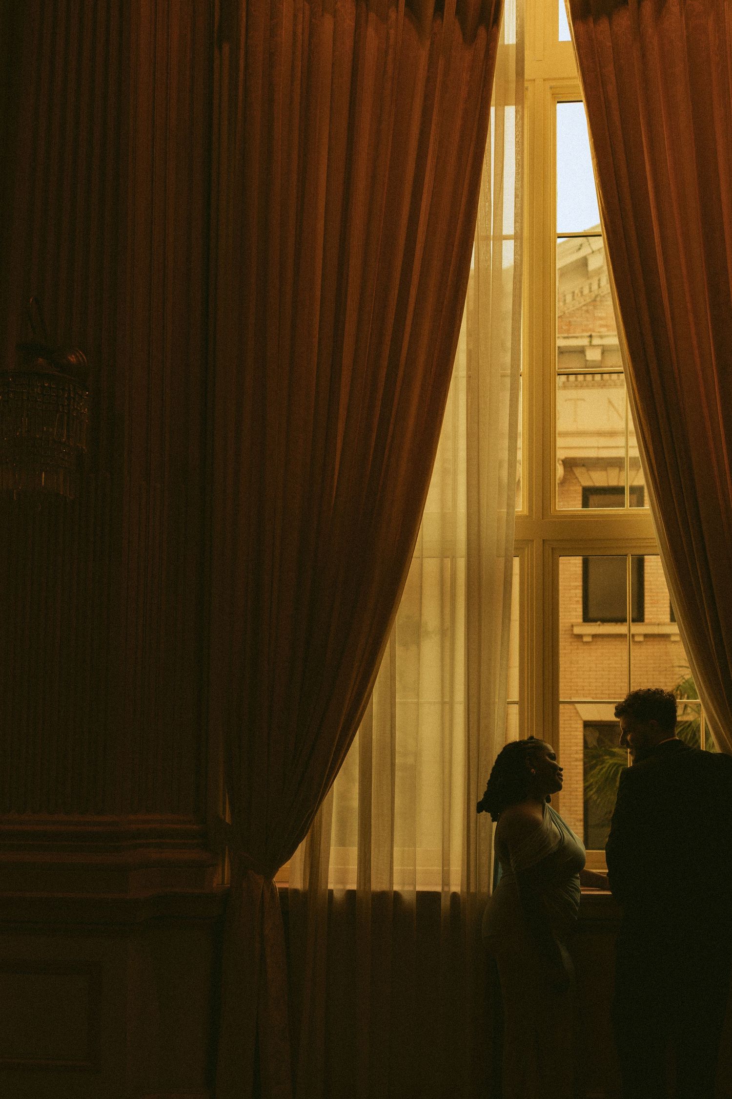 Moody couples photography at The Battle House Hotel in downtown Mobile Alabama