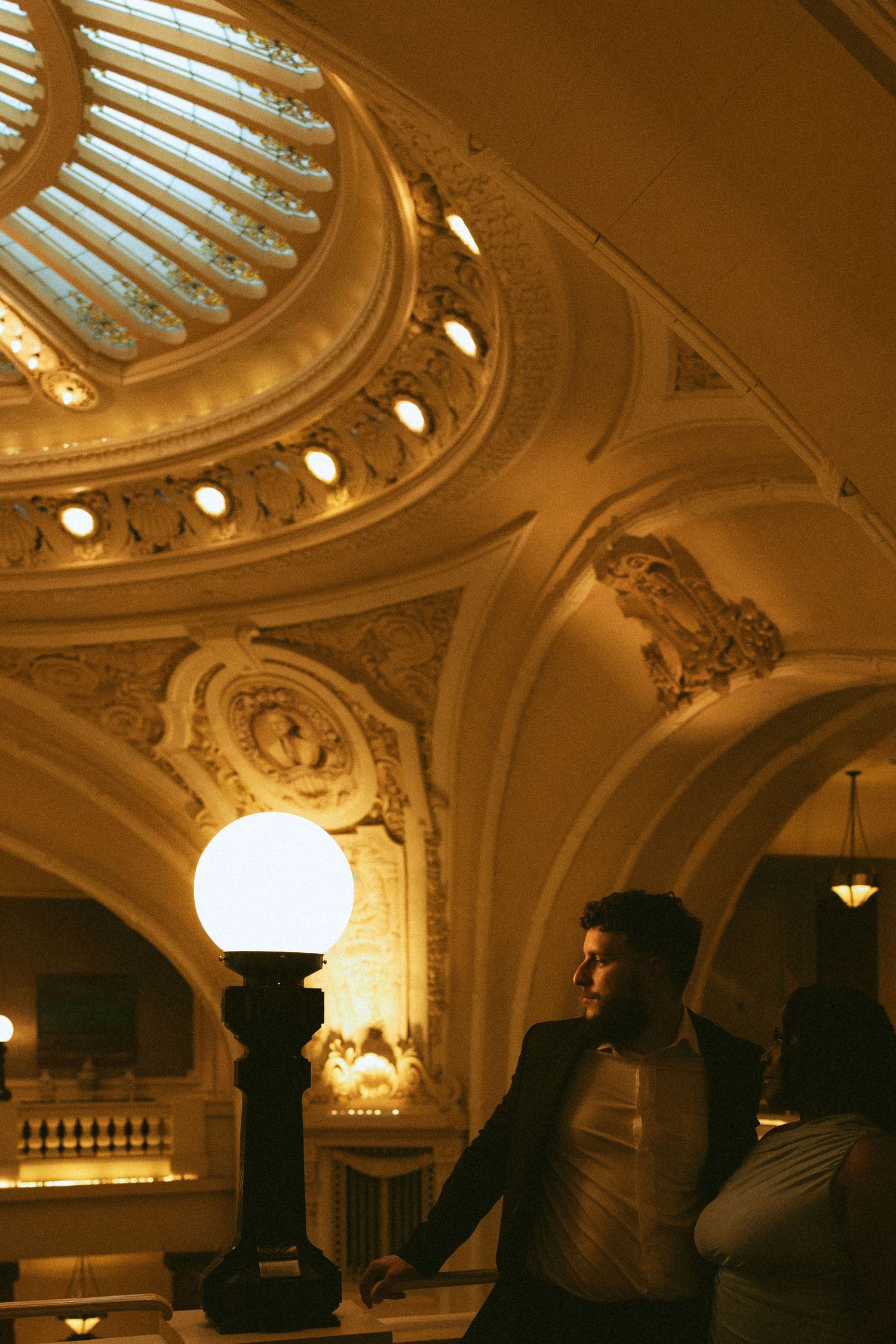 Moody couples photography at The Battle House Hotel in downtown Mobile Alabama