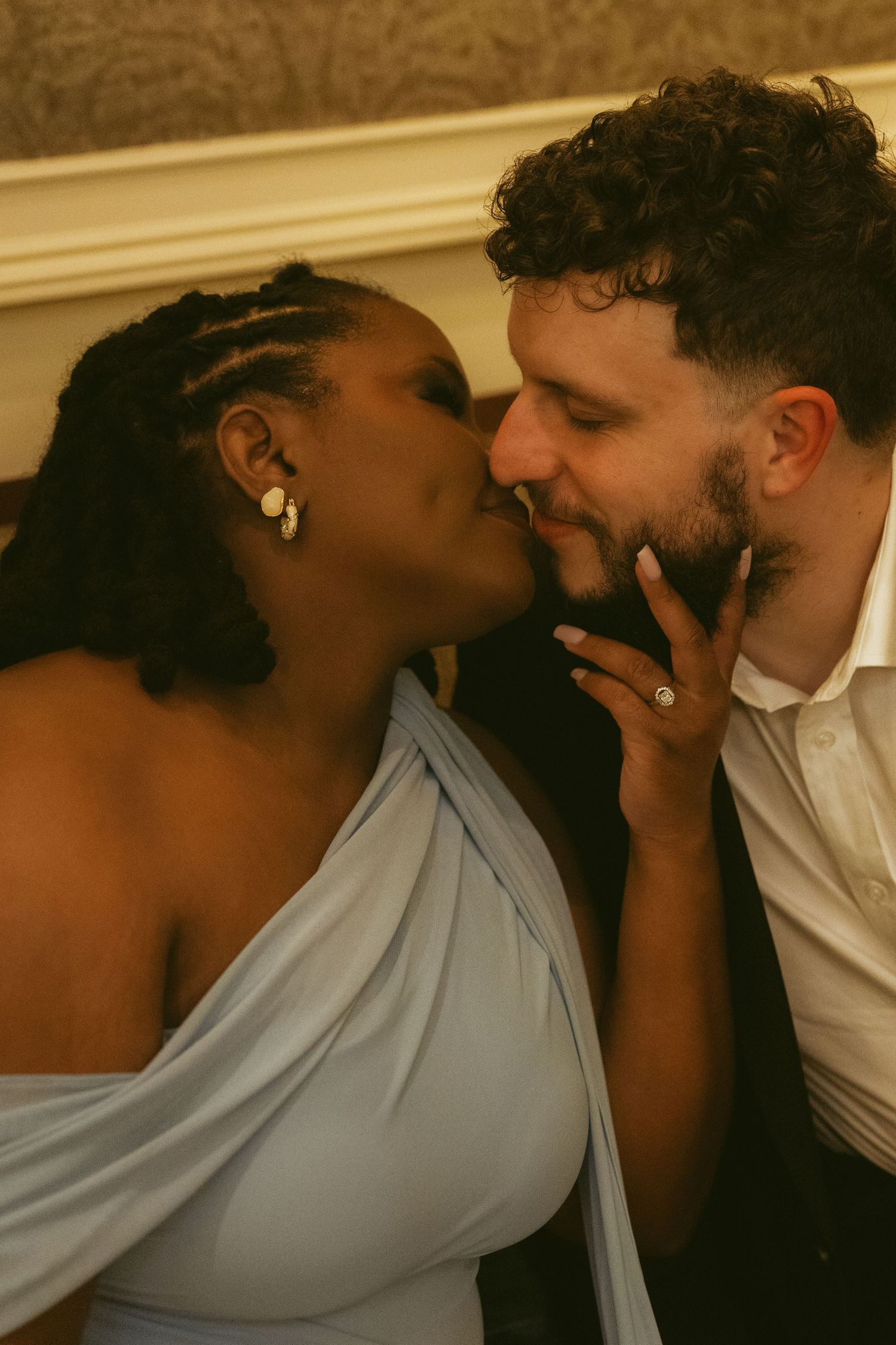 Moody couples photography at The Battle House Hotel in downtown Mobile Alabama