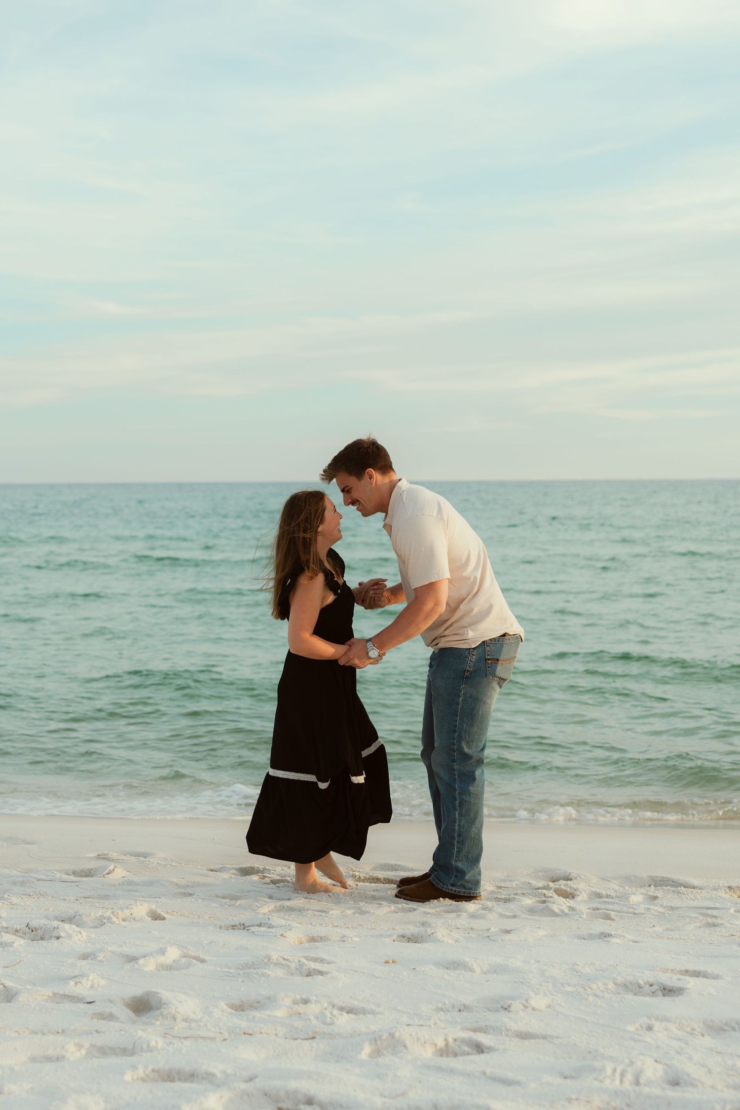 Fort Pickens Pensacola Photographer Florida Couples Proposal Cinematic Photographer on the Gulf Coast Moody Photos