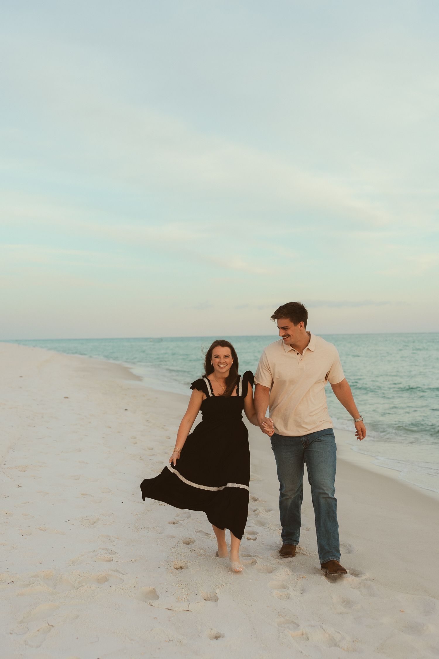 Fort Pickens Pensacola Photographer Florida Couples Proposal Cinematic Photographer on the Gulf Coast Moody Photos