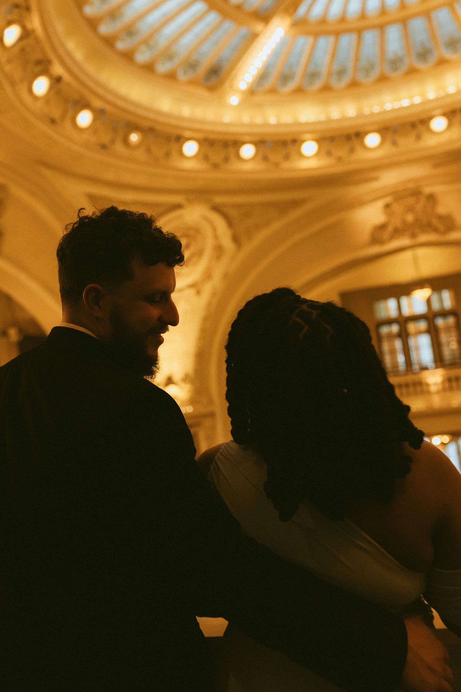 Moody couples photography at The Battle House Hotel in downtown Mobile Alabama