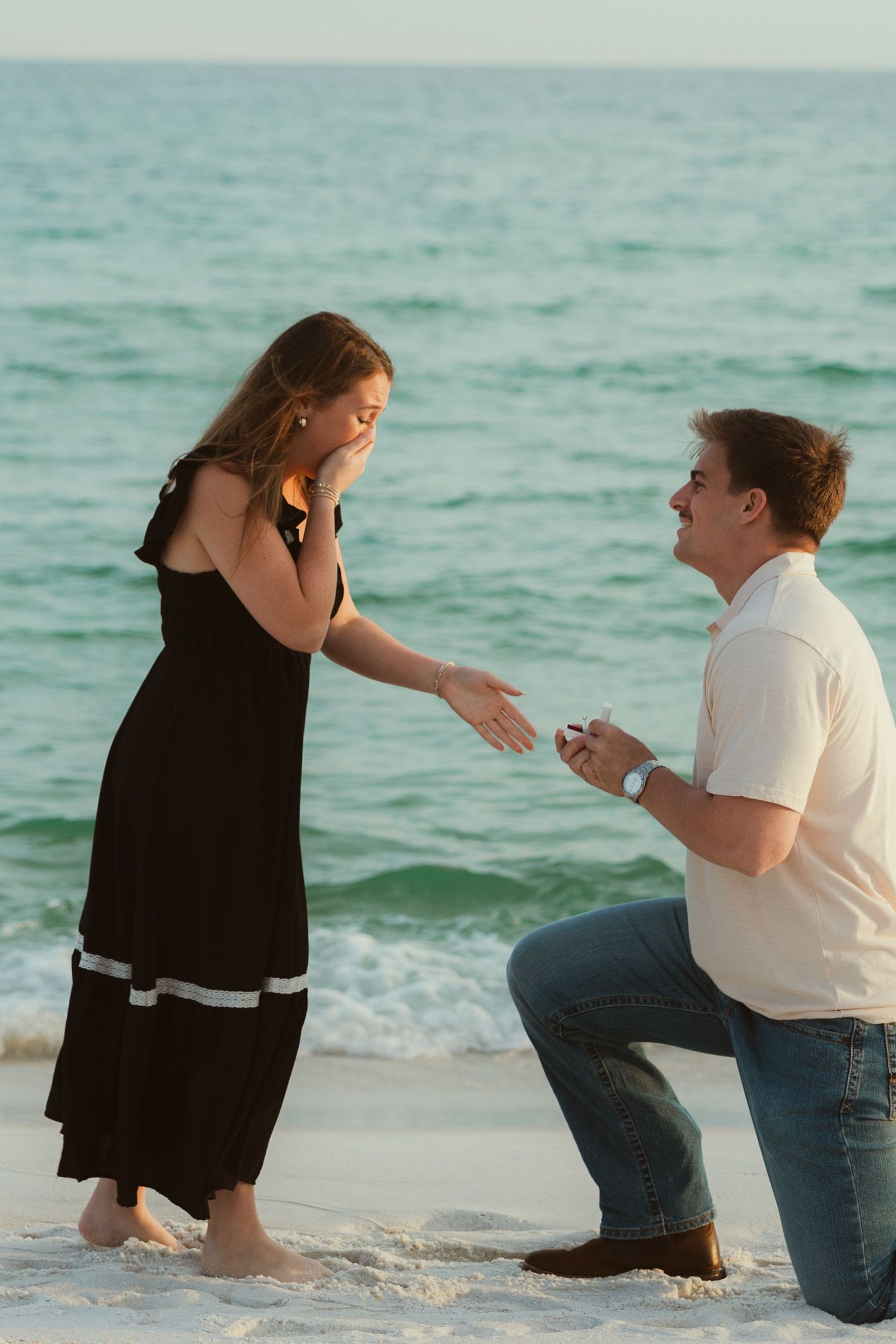Fort Pickens Pensacola Photographer Florida Couples Proposal Cinematic Photographer on the Gulf Coast Moody Photos