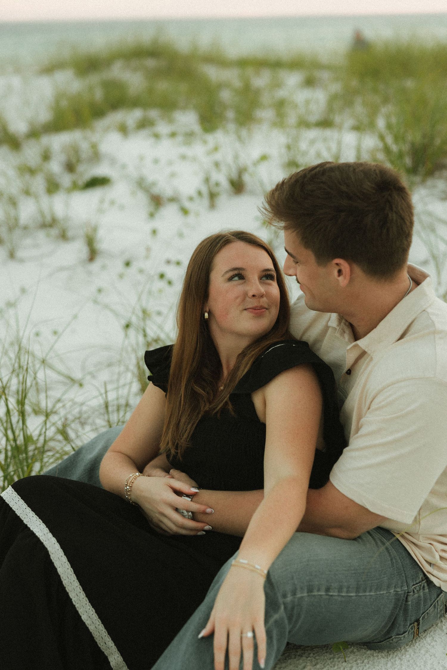Fort Pickens Pensacola Florida Couples Proposal Cinematic Photographer on the Gulf Coast Moody Photos