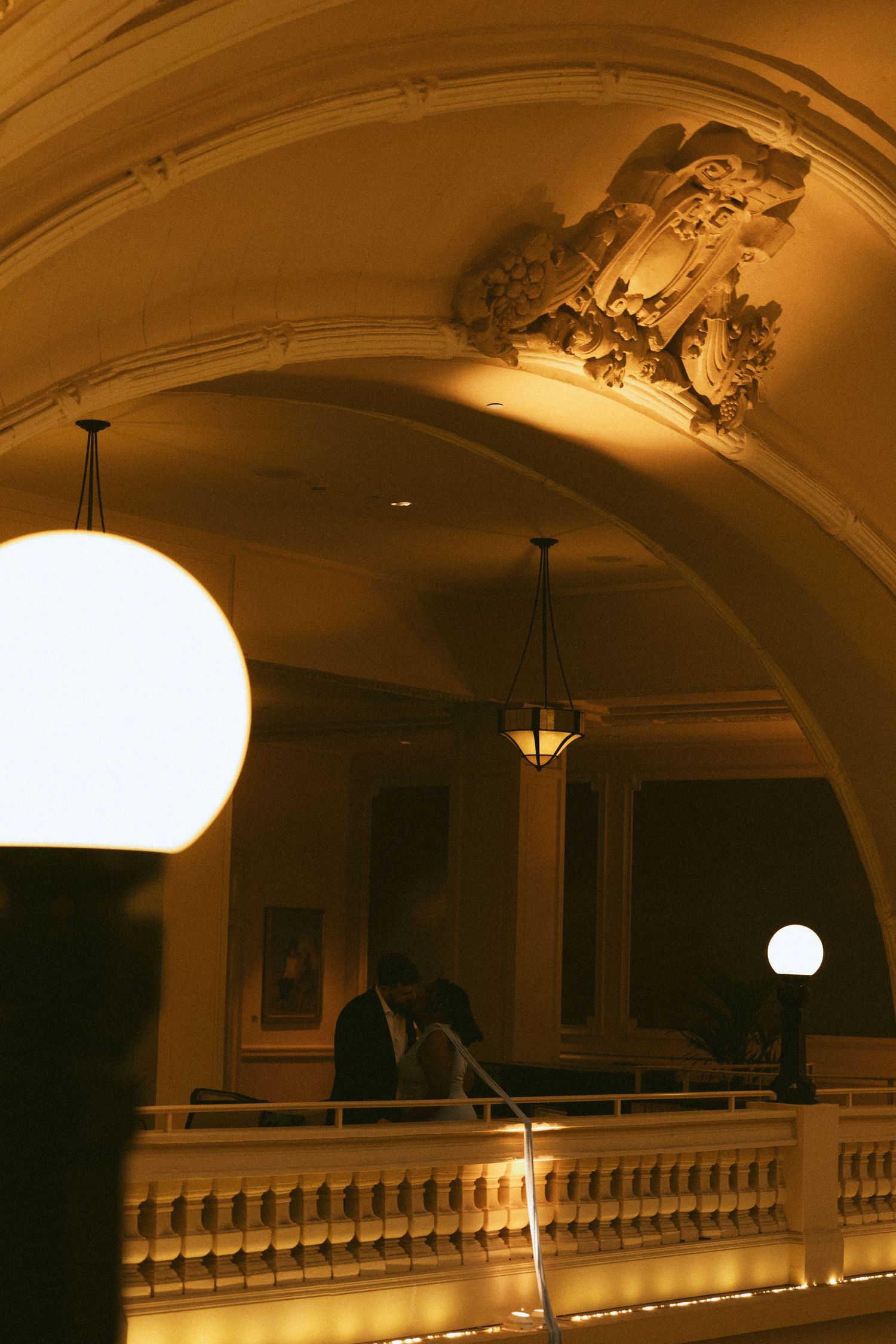 Moody couples photography at The Battle House Hotel in downtown Mobile Alabama