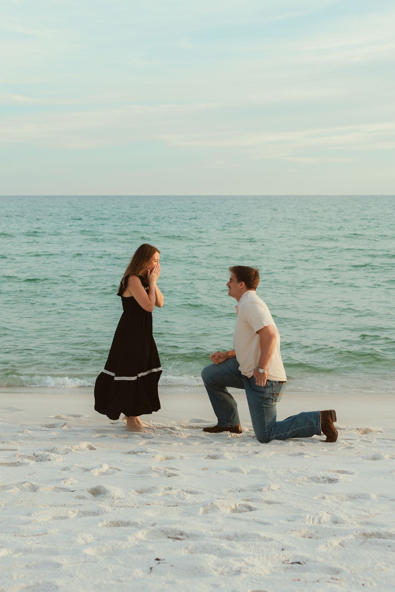 Fort Pickens Pensacola Photographer Florida Couples Proposal Cinematic Photographer on the Gulf Coast Moody Photos