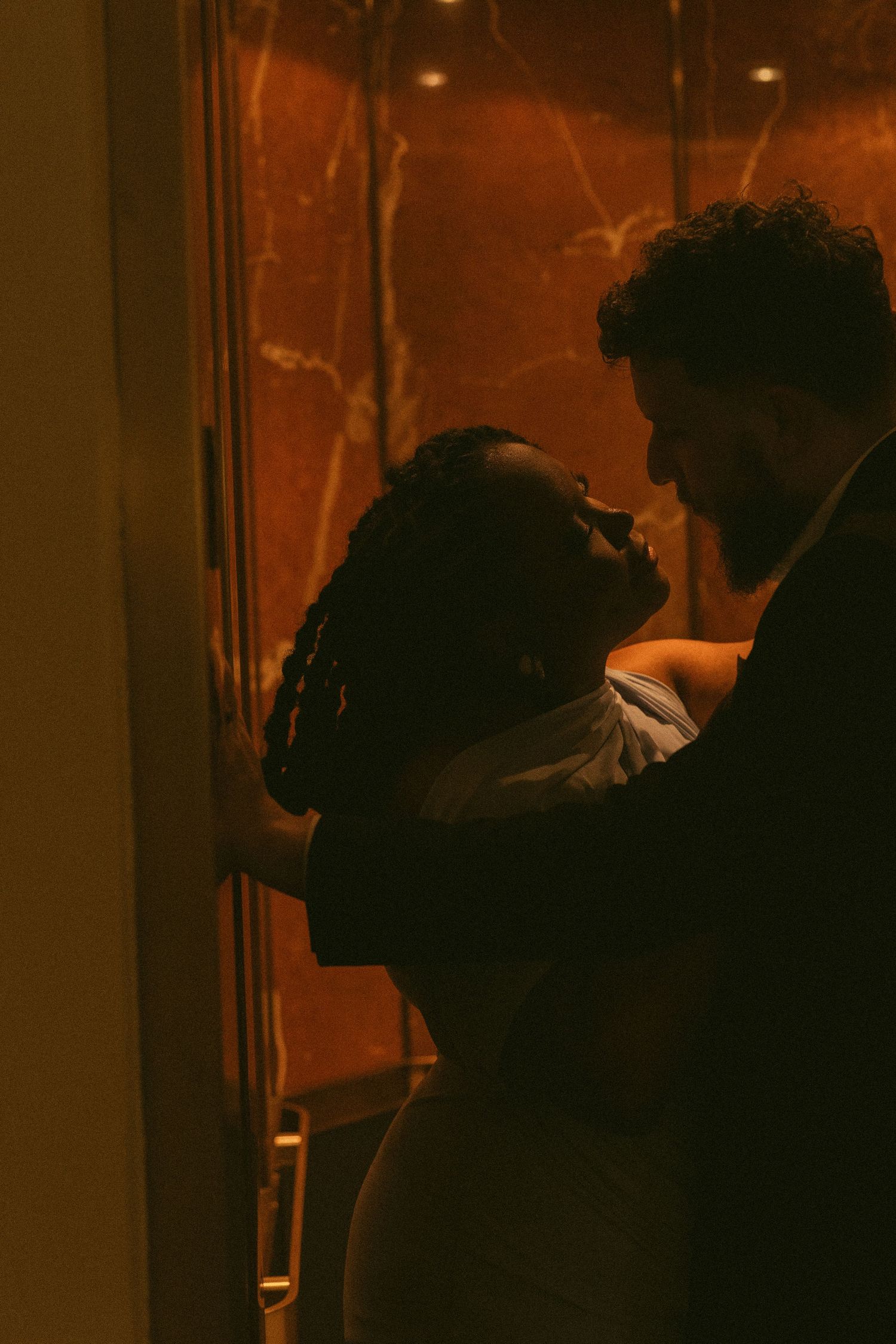 Moody couples photography at The Battle House Hotel in downtown Mobile Alabama