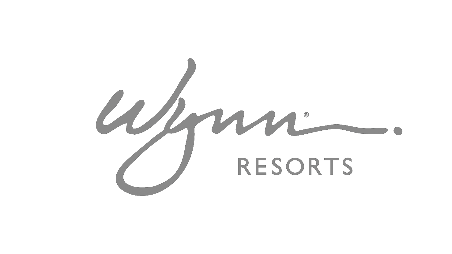 Wynn Resorts luxury hotel and casino brand logo in elegant gray script typography.
