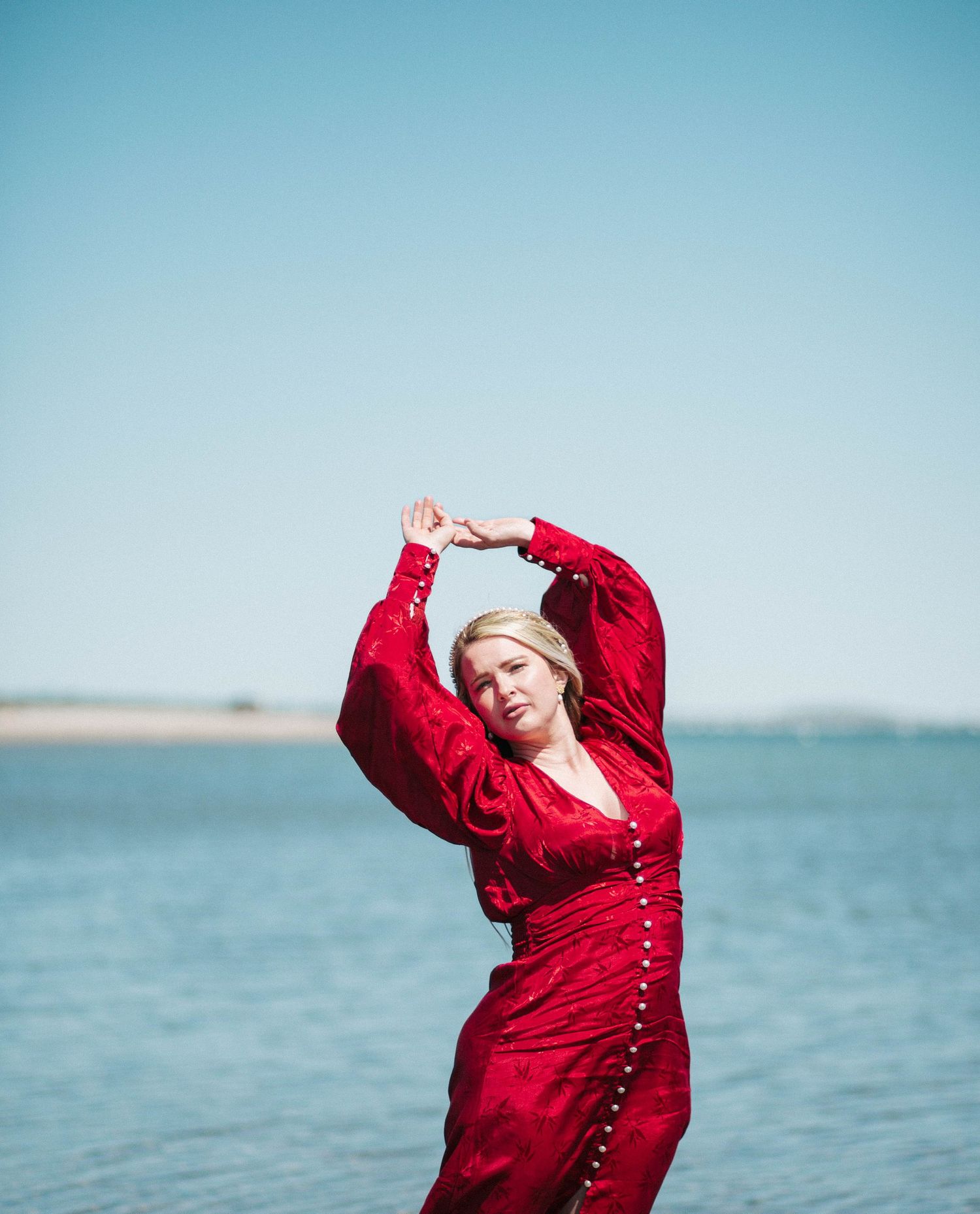 painterly portraits female photo session south shore fogland beach RI