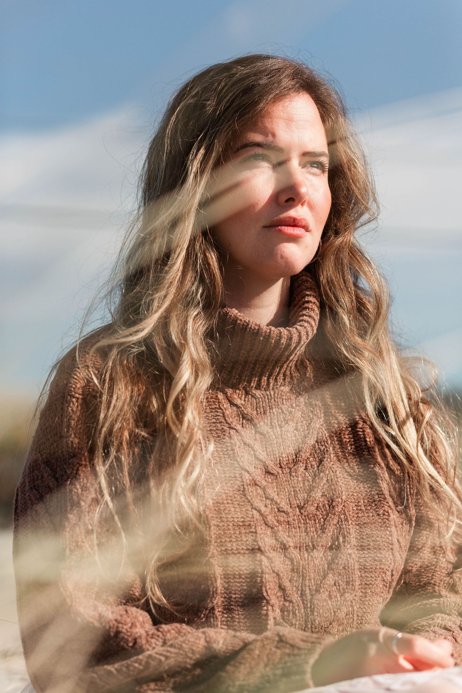 painterly portraits female photo session south shore fogland beach RI