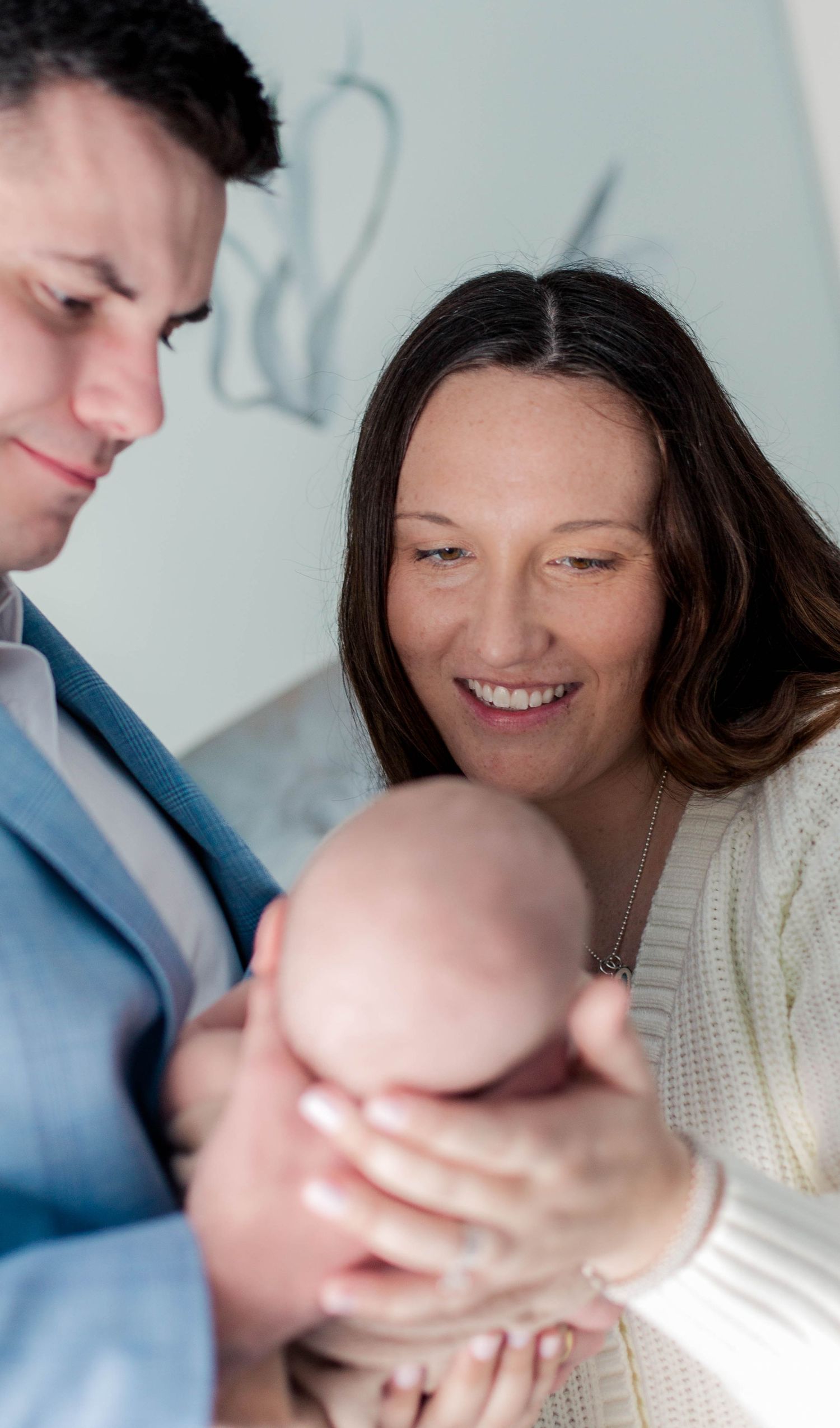 in-home newborn session at the south shore