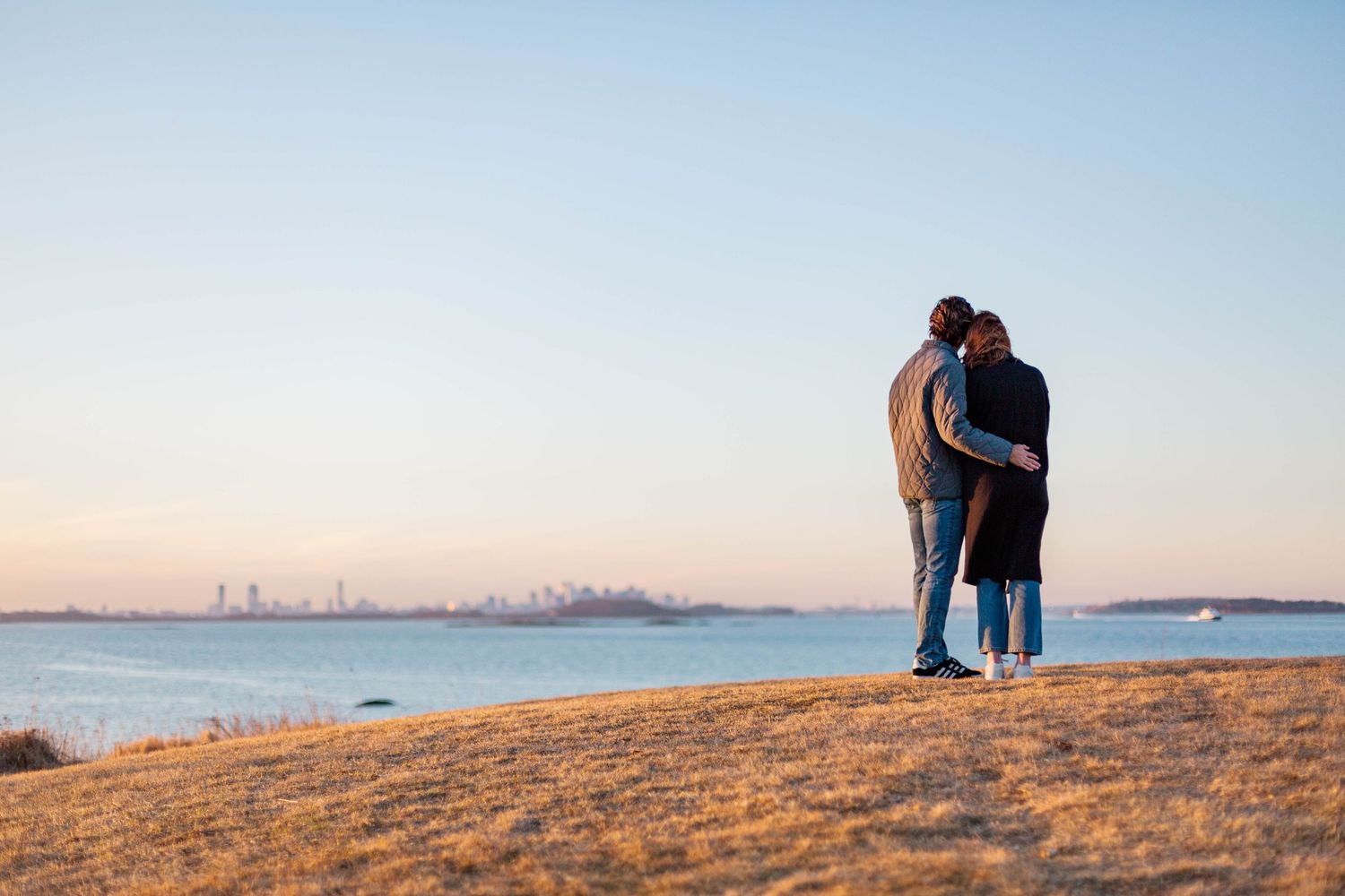engagement couples lovers photo shoot outdoors beach south shore boston