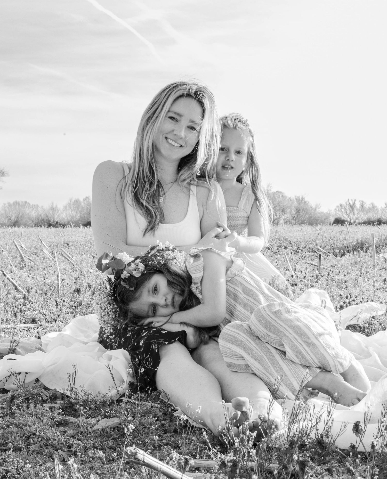 family photo session south shore whimsical flowers
