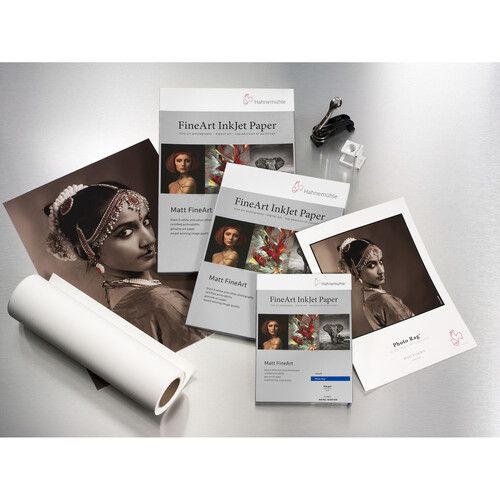 Hahnemuhle FineArt Inkjet Paper collection with Matt Finskjet and Photo Rag papers and portrait prints.